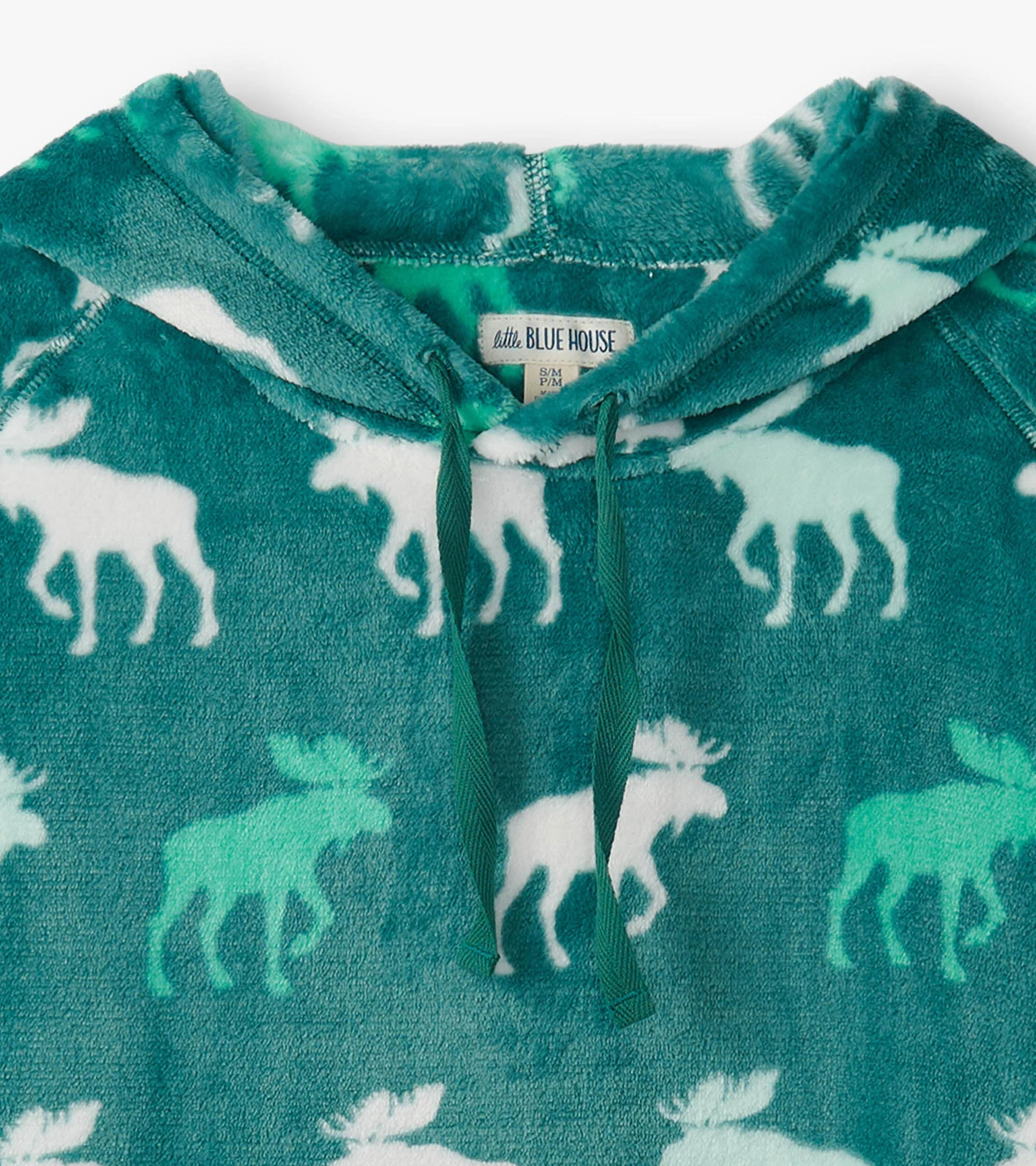 Women's Minty Moose Silhouette Oversized Fleece Hoodie - Image 5