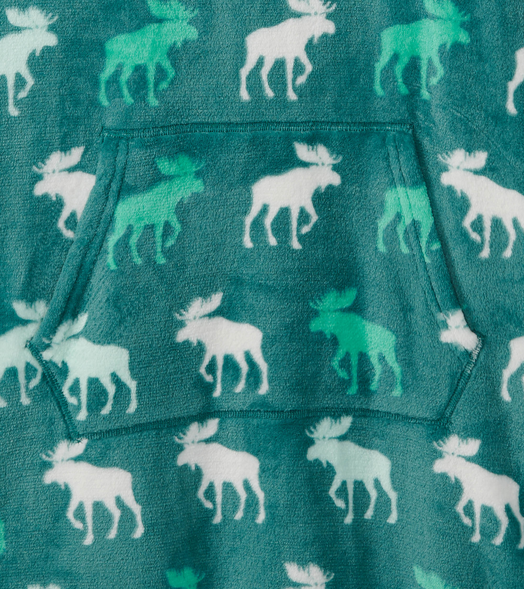 Women's Minty Moose Silhouette Oversized Fleece Hoodie - Image 6