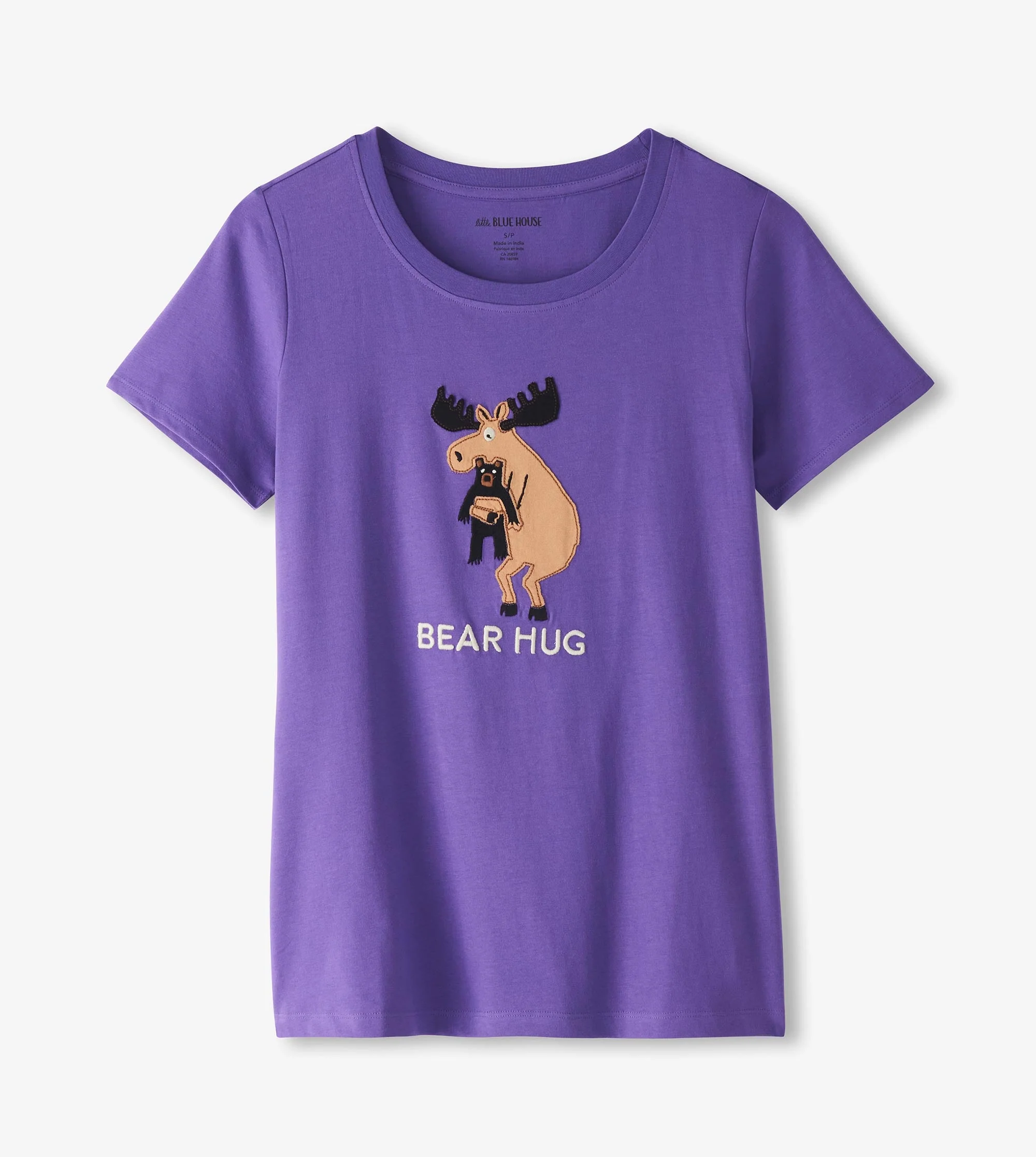 Women's Moose Bear Hug Pajama T-Shirt - Image 2