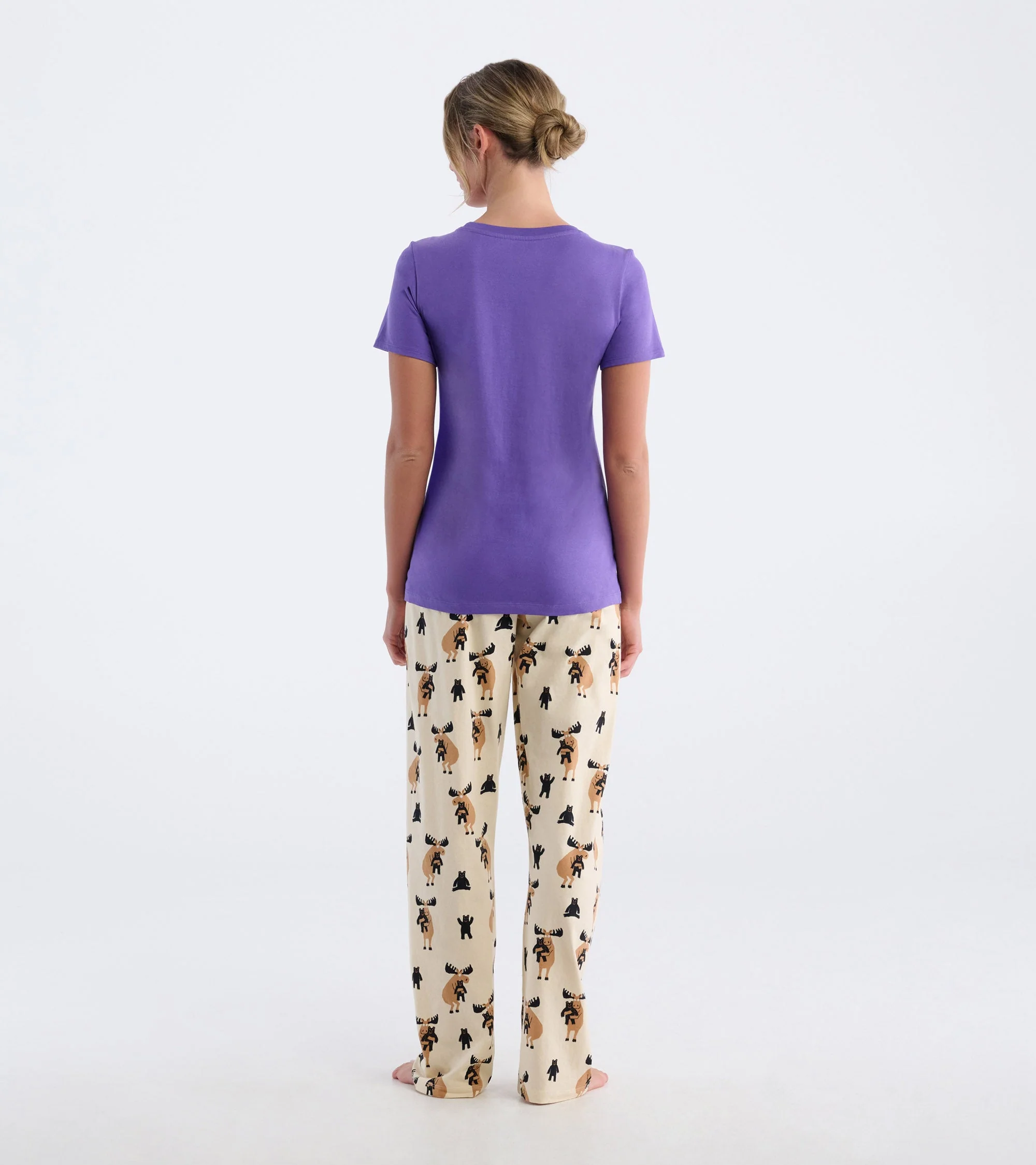 Women's Moose Bear Hug Pajama T-Shirt - Image 4