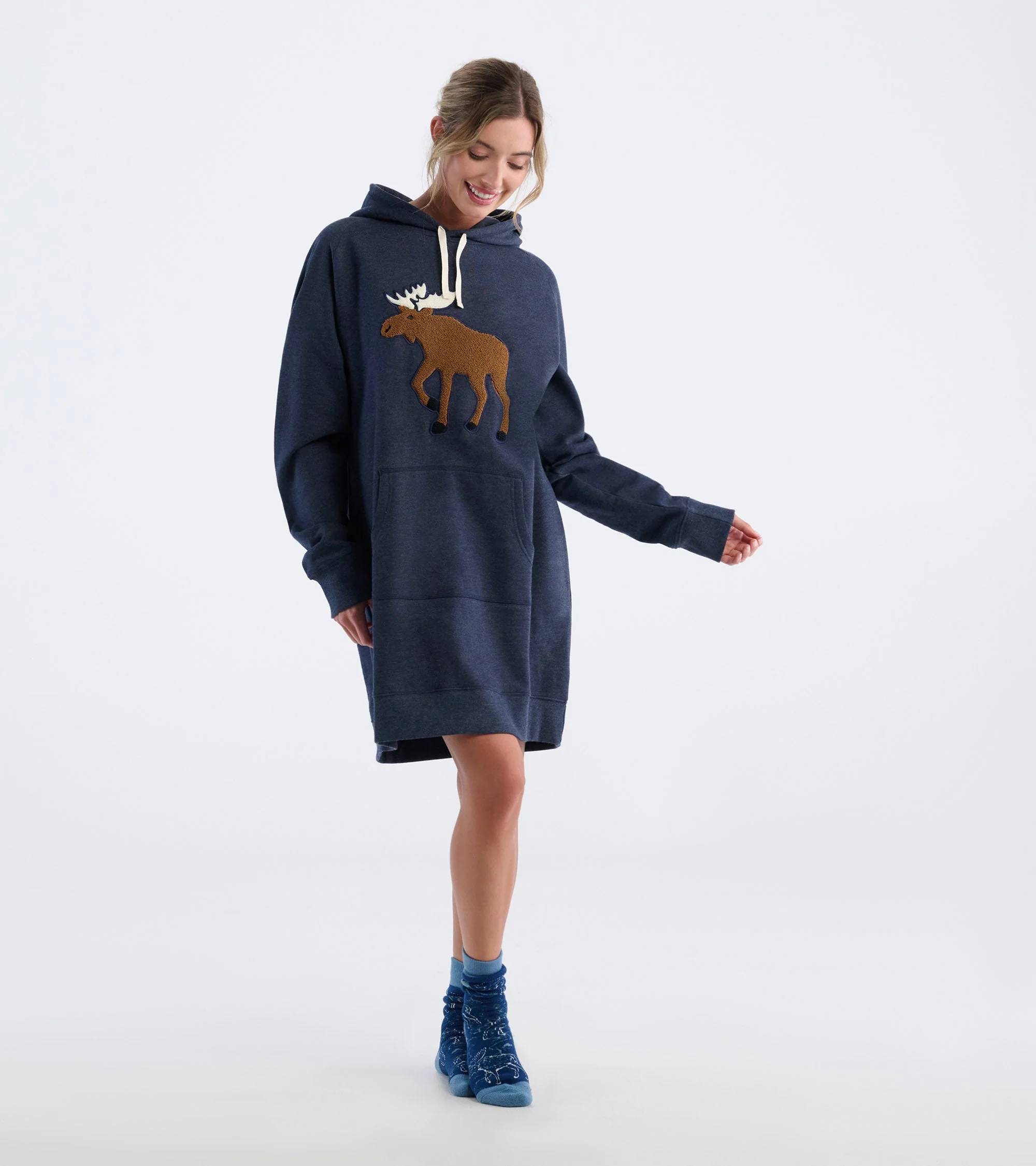 Women's Moose Oversized Hoodie - Image 3
