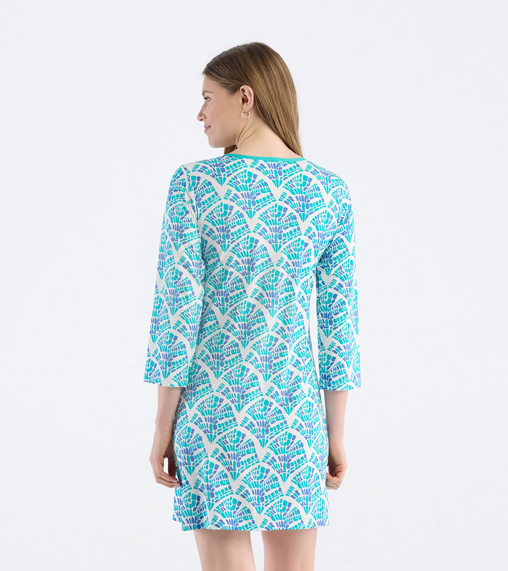 Women's Mosaic Waves Seaside Beach Dress - Image 3