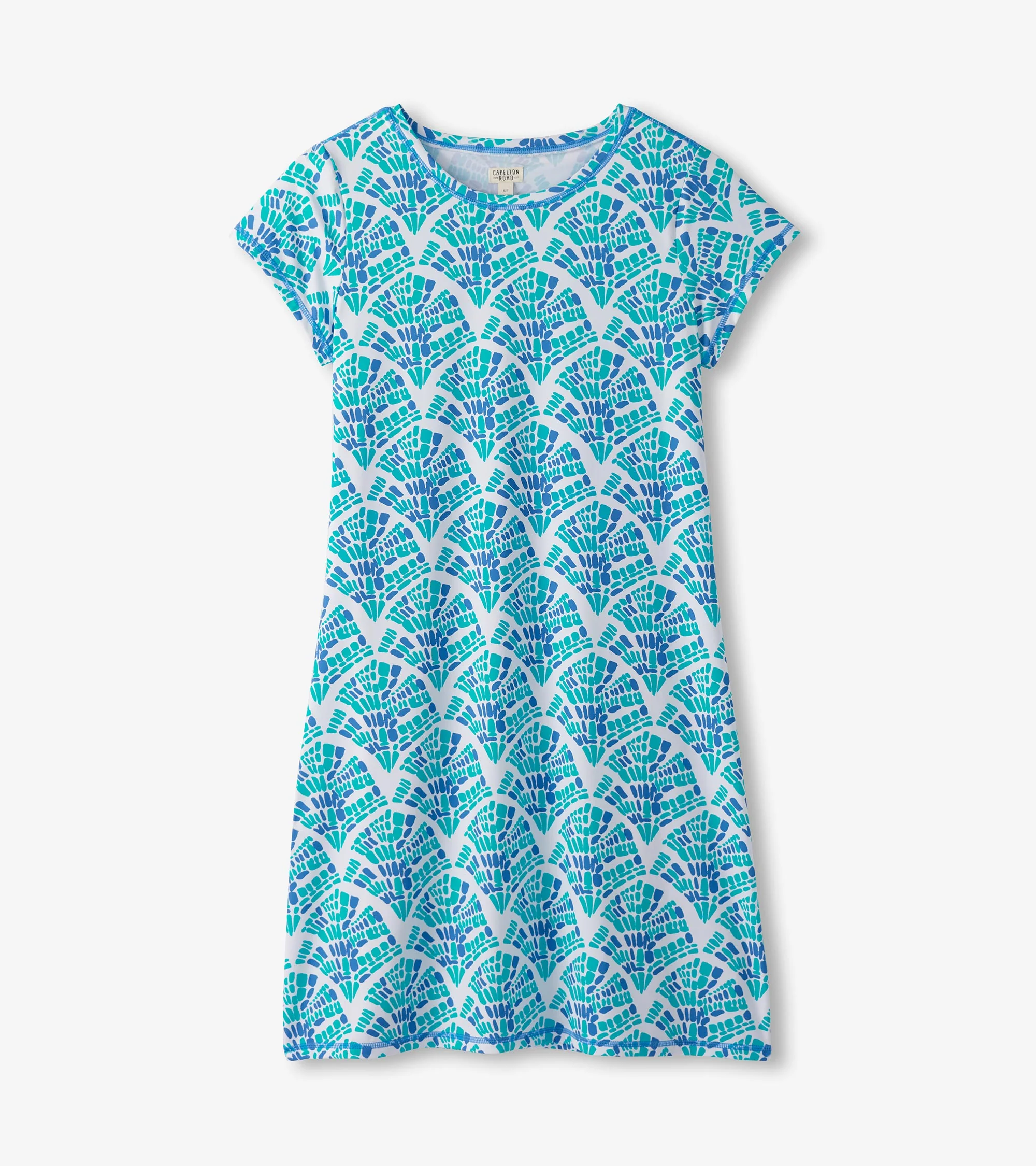 Women's Mosaic Waves T-Shirt Dress - Image 2