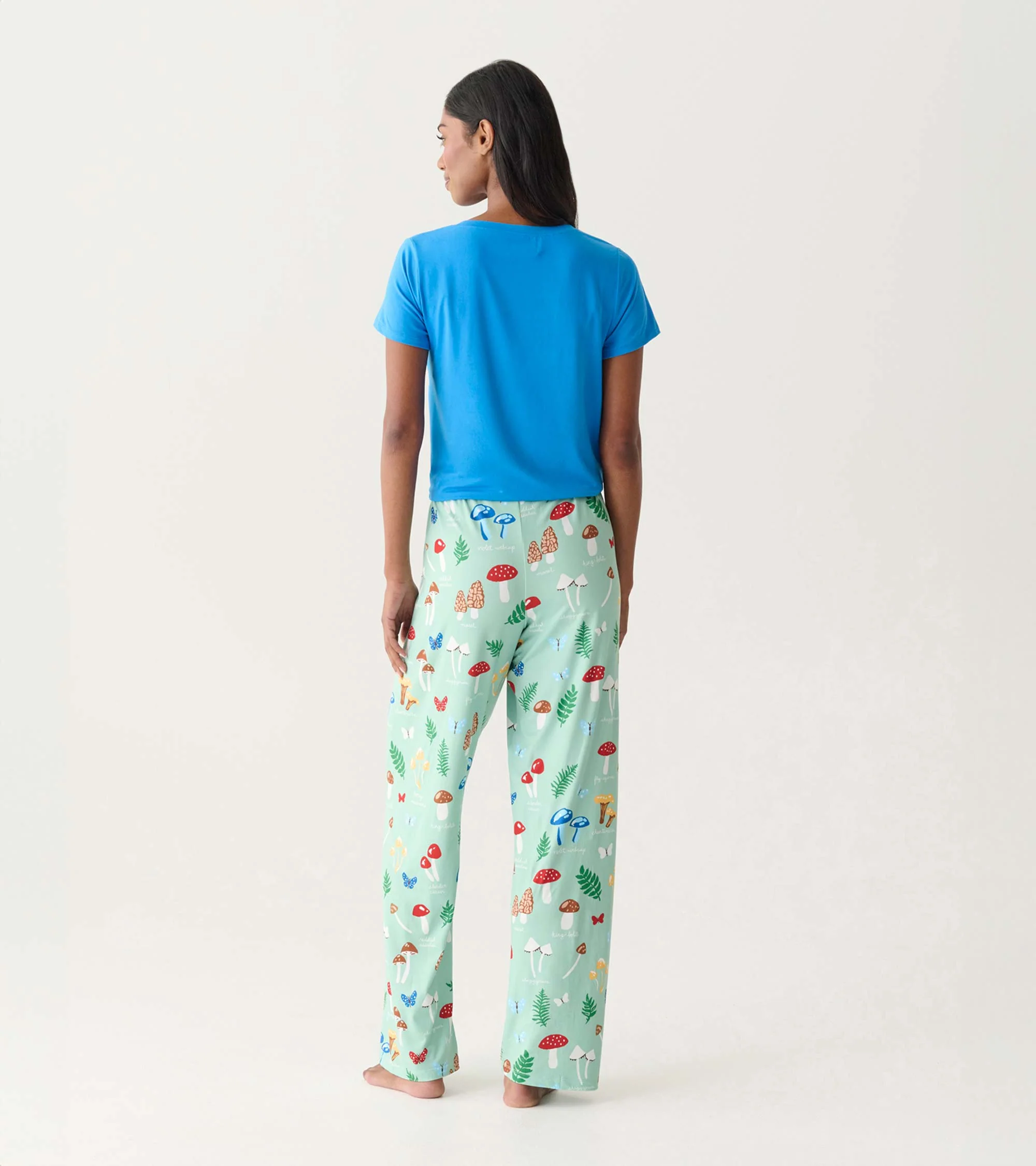 Women's Mushrooms Polyknit Pajama Pants - Image 4