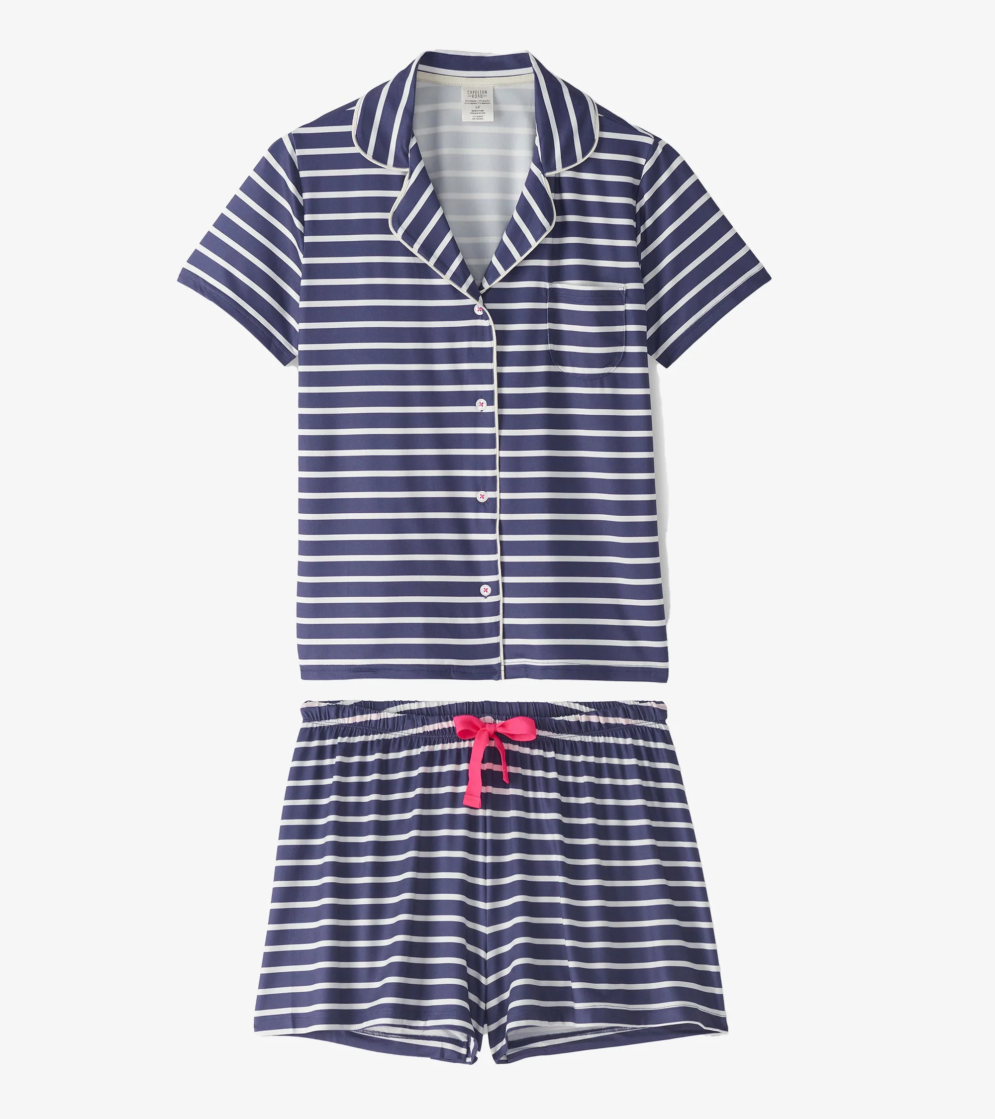 Women's Nautical Stripes Short Pajama Set - Image 2