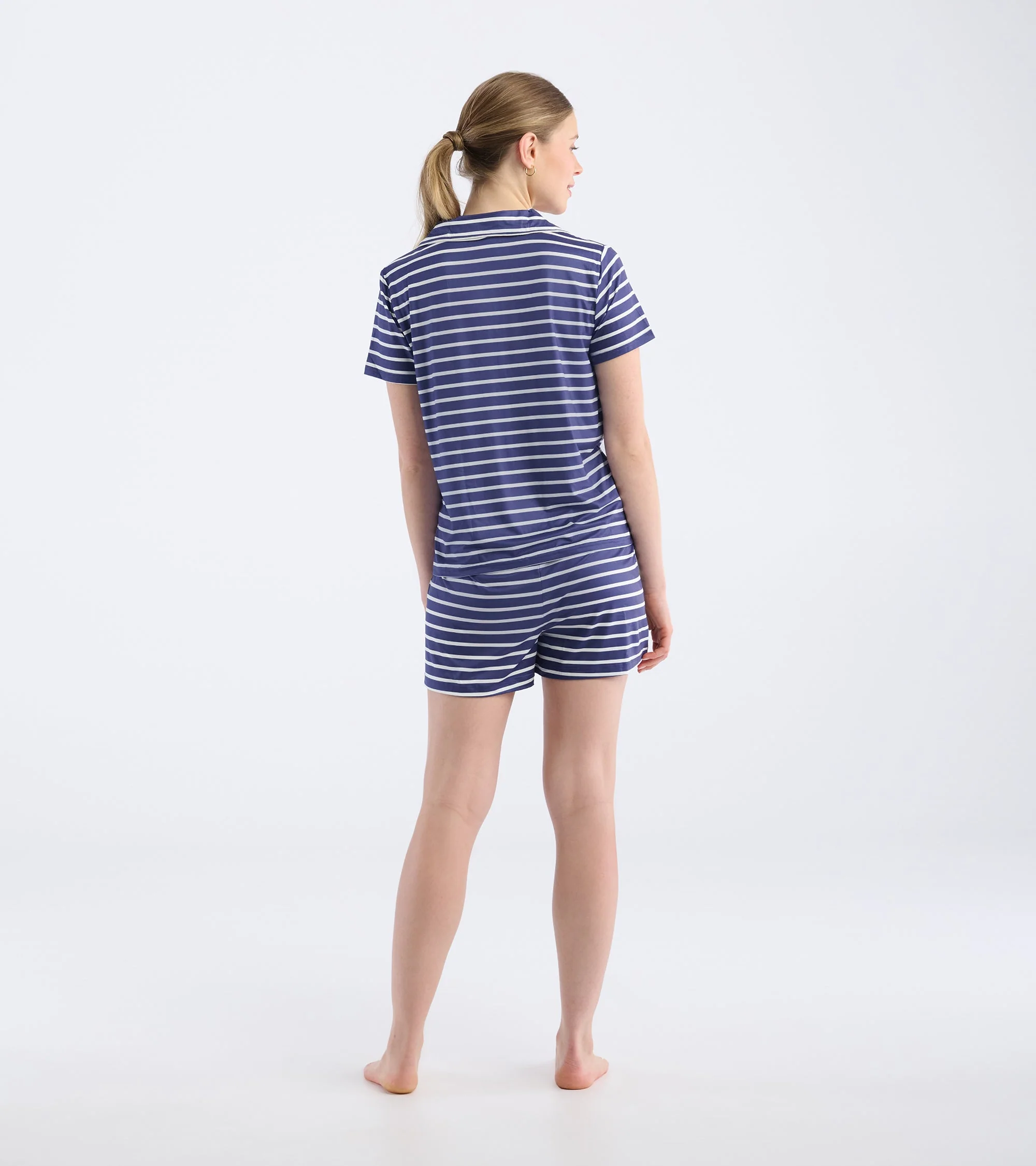 Women's Nautical Stripes Short Pajama Set - Image 3