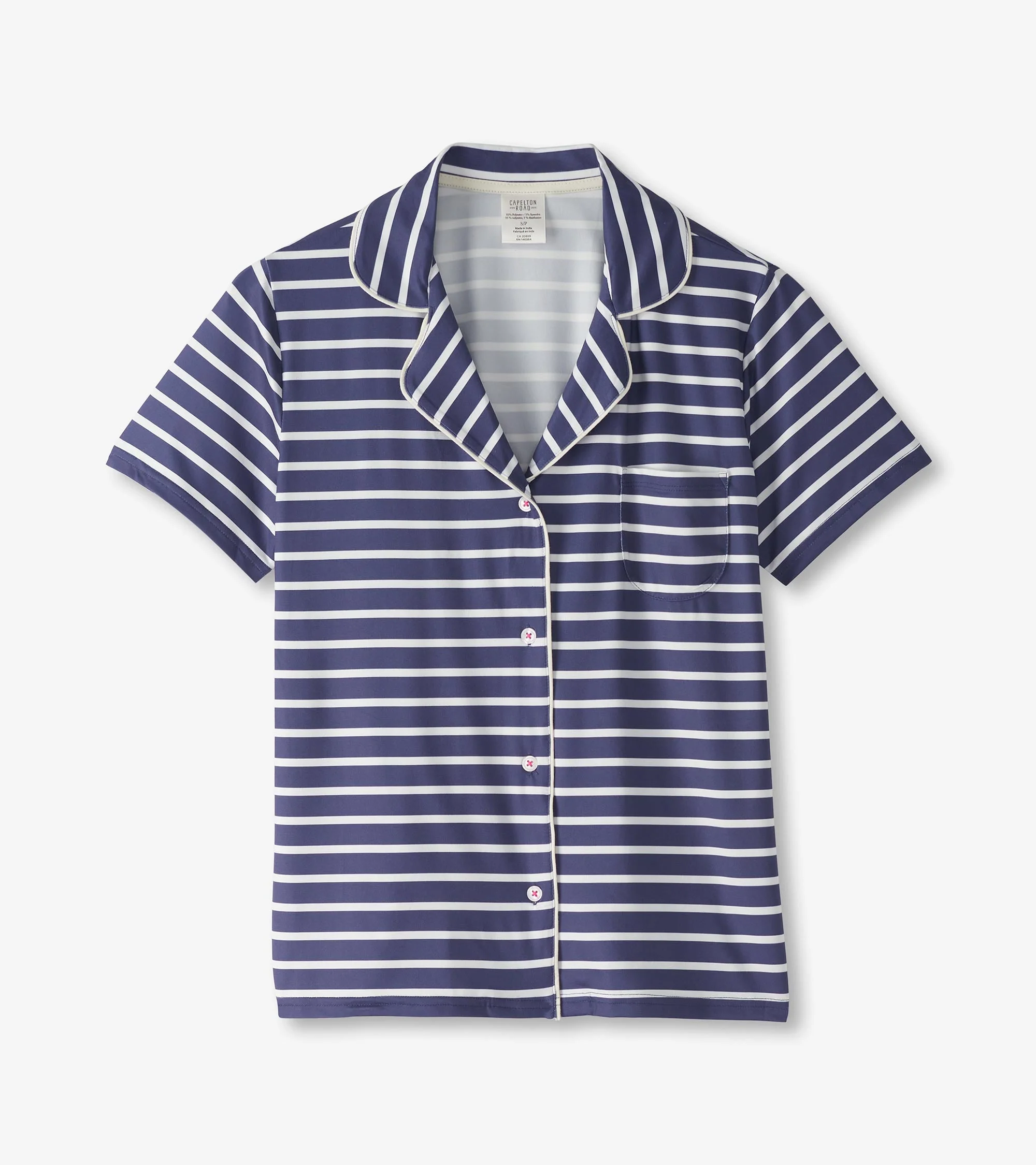 Women's Nautical Stripes Short Pajama Set - Image 4