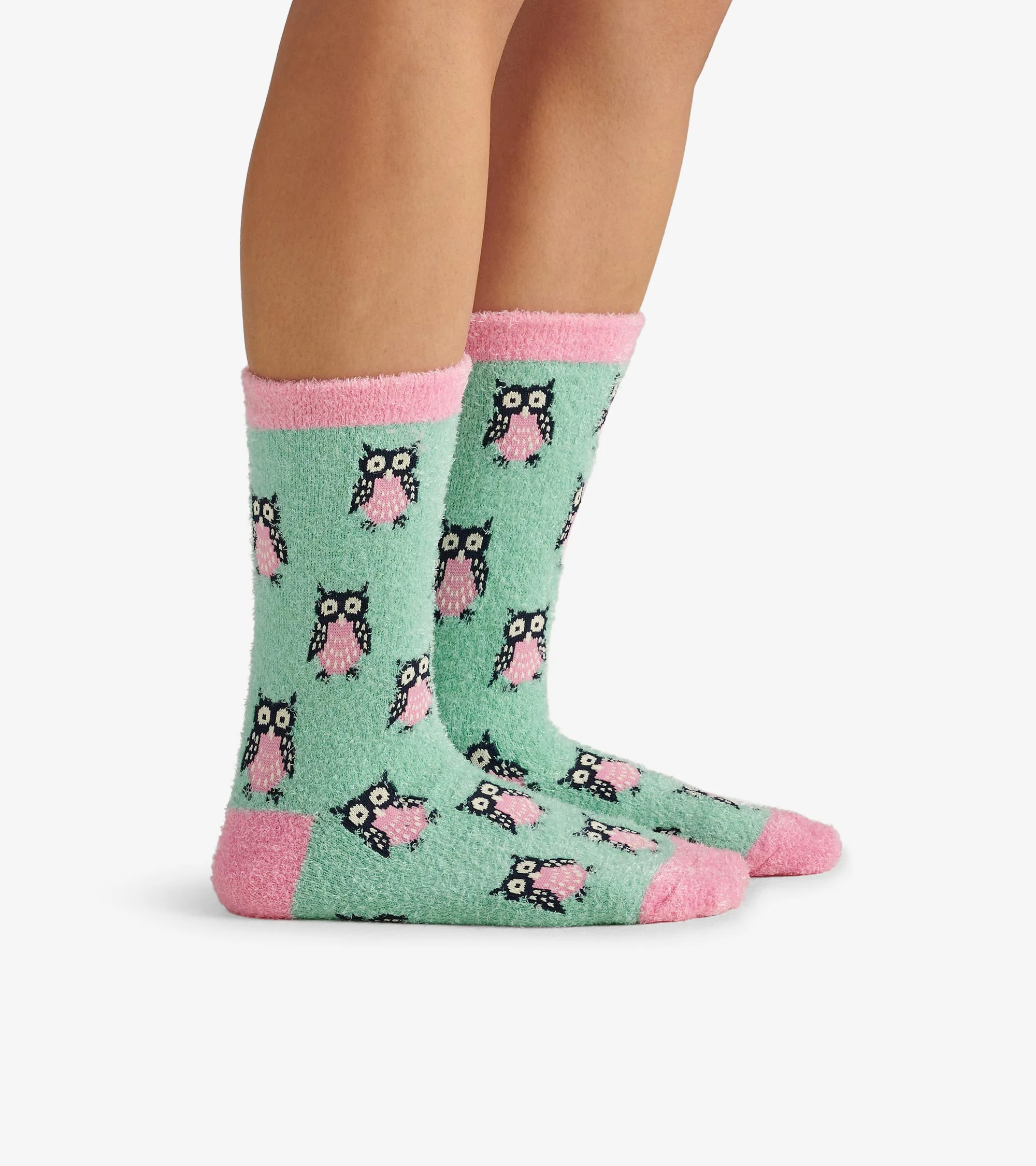 Women's Night Owl Fuzzy Socks