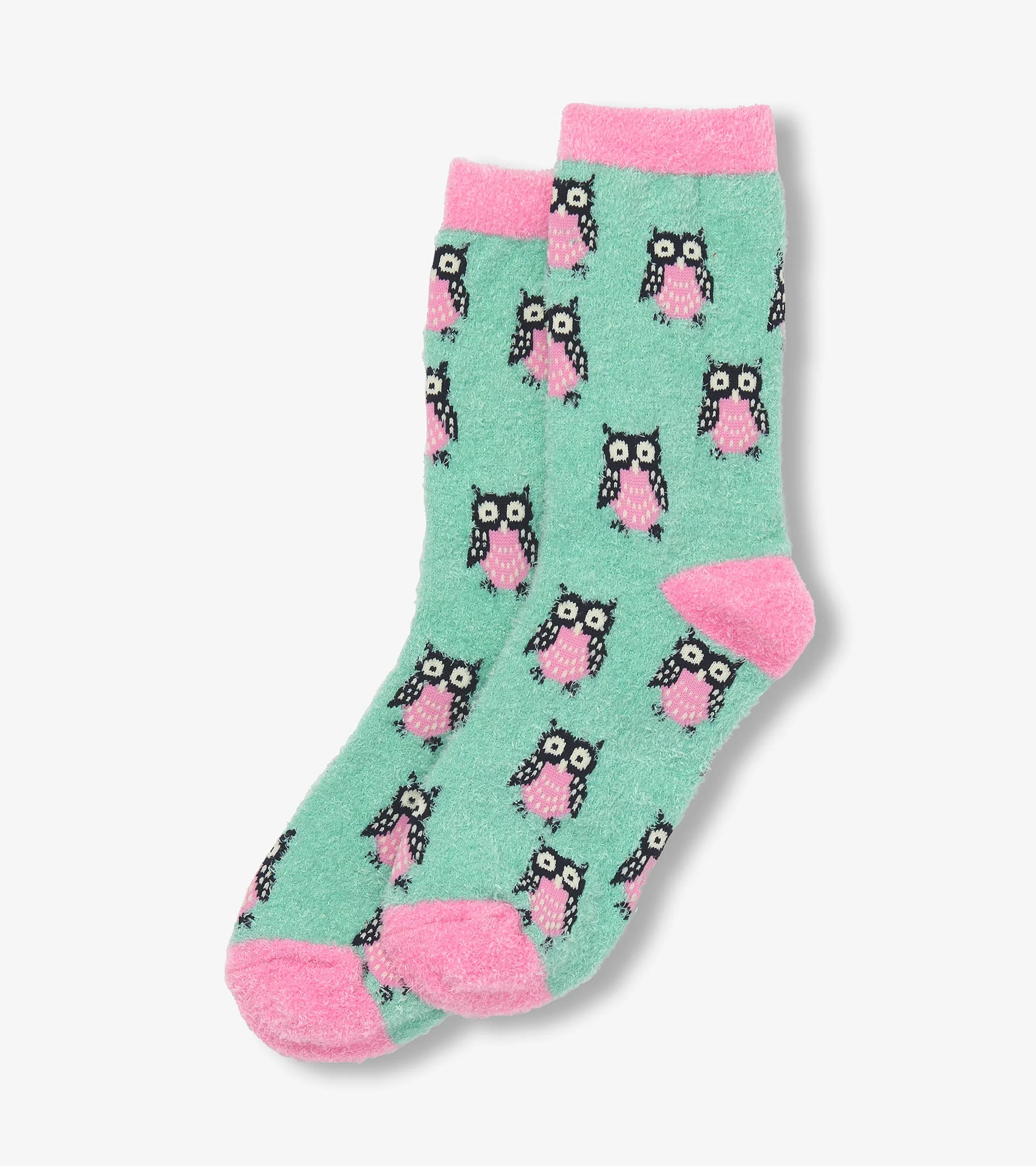 Women's Night Owl Fuzzy Socks - Image 2