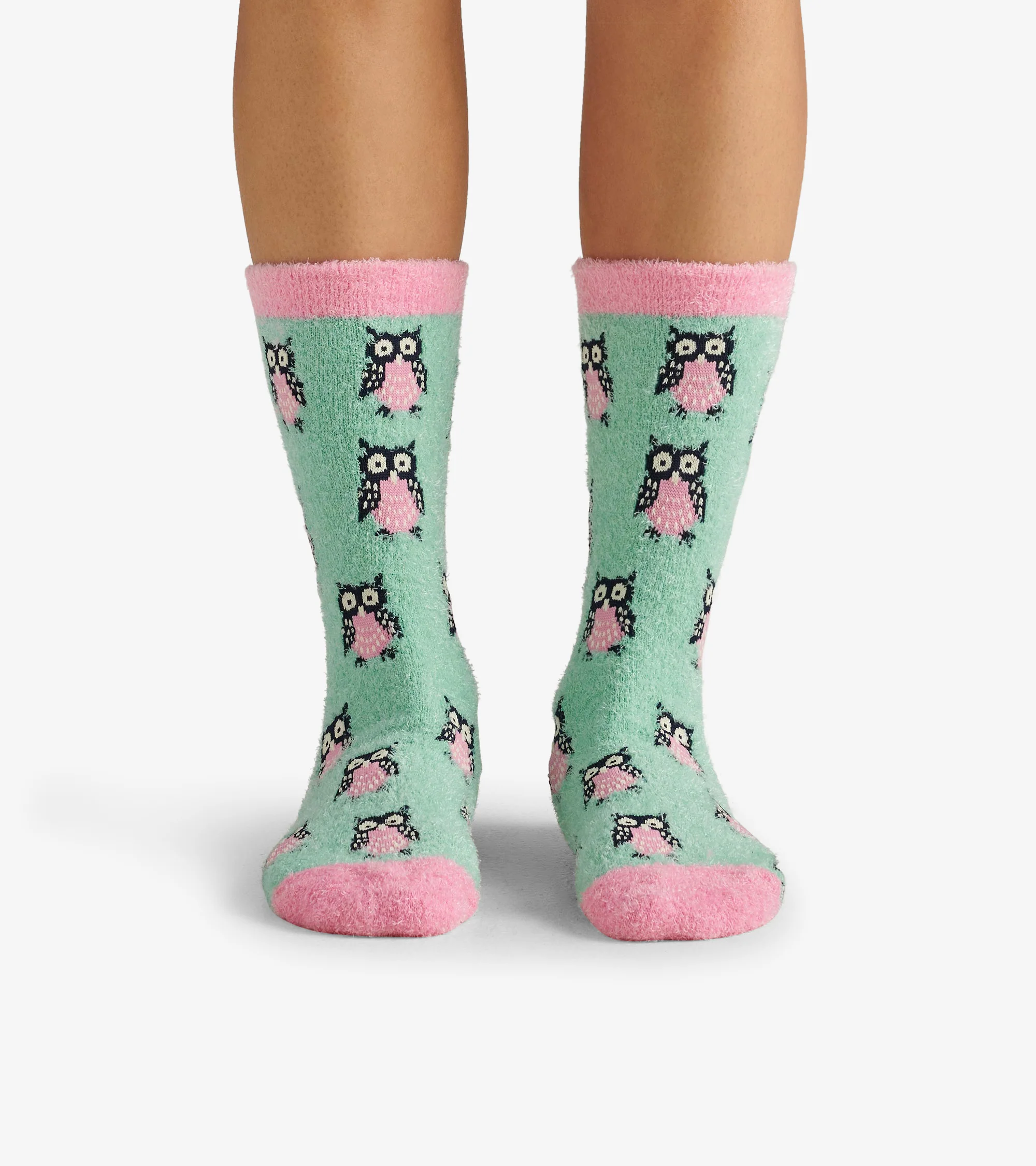 Women's Night Owl Fuzzy Socks - Image 3