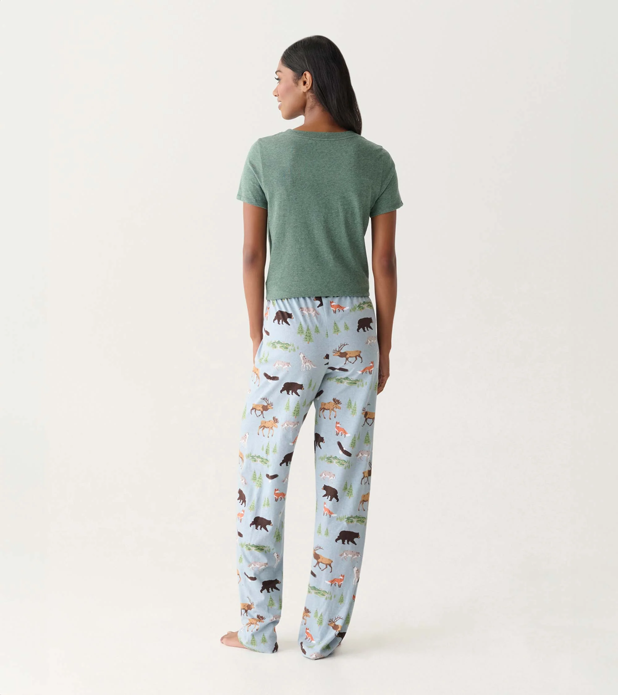 Women's Northern Wilderness Cotton Pajama Pants - Image 4