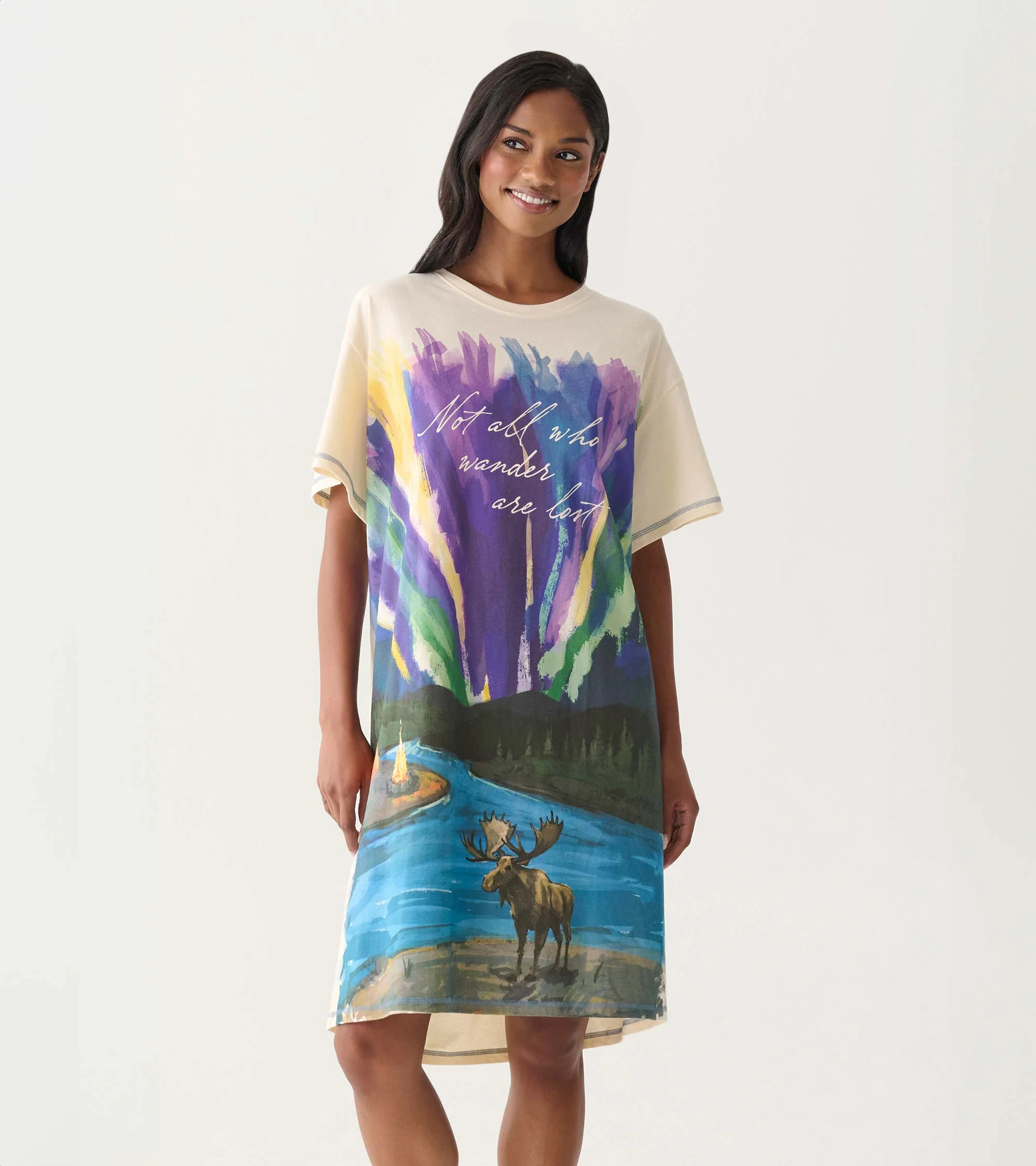 Women's Not All Those Who Wander Cotton Sleepshirt