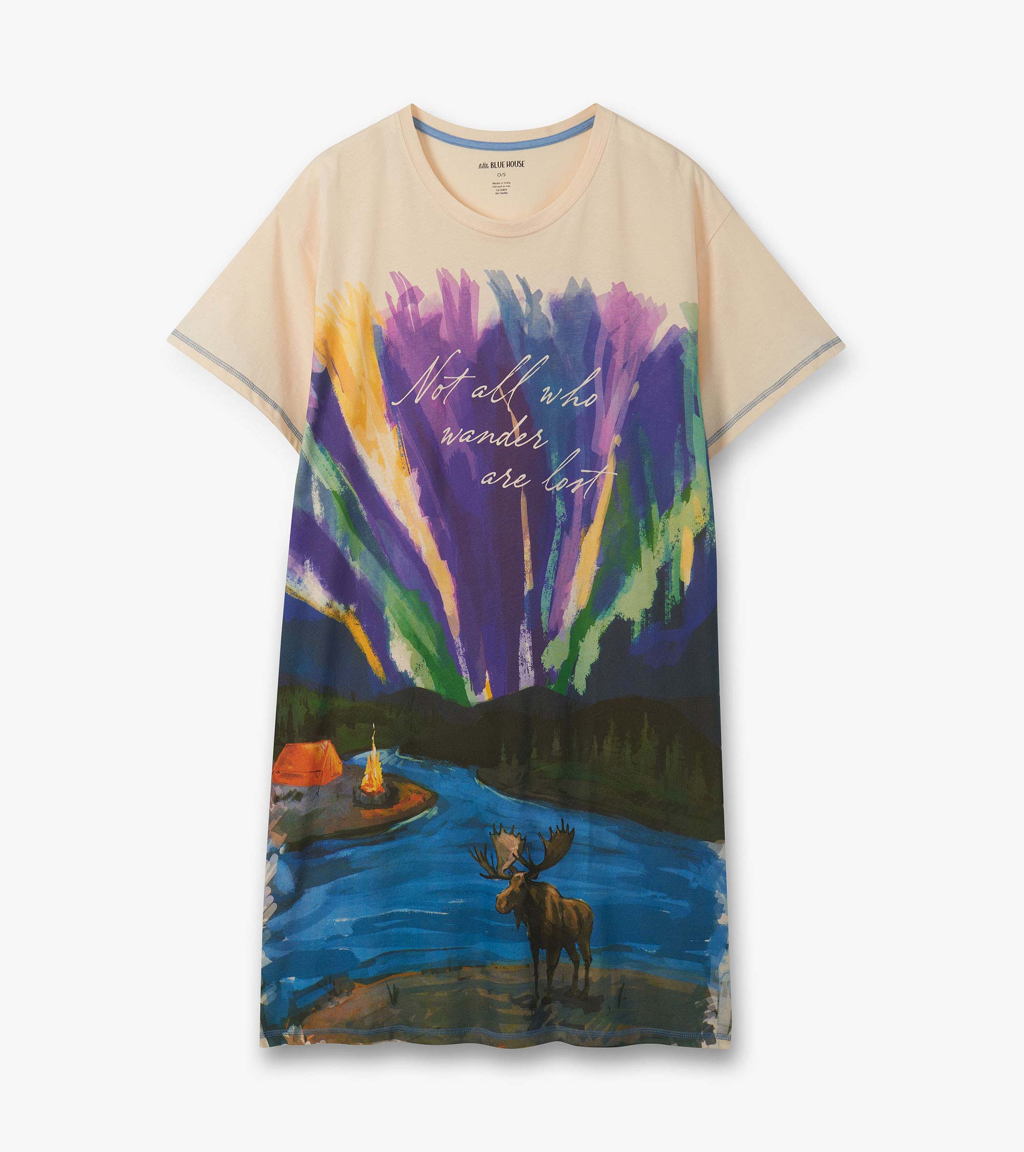 Women's Not All Those Who Wander Cotton Sleepshirt - Image 2