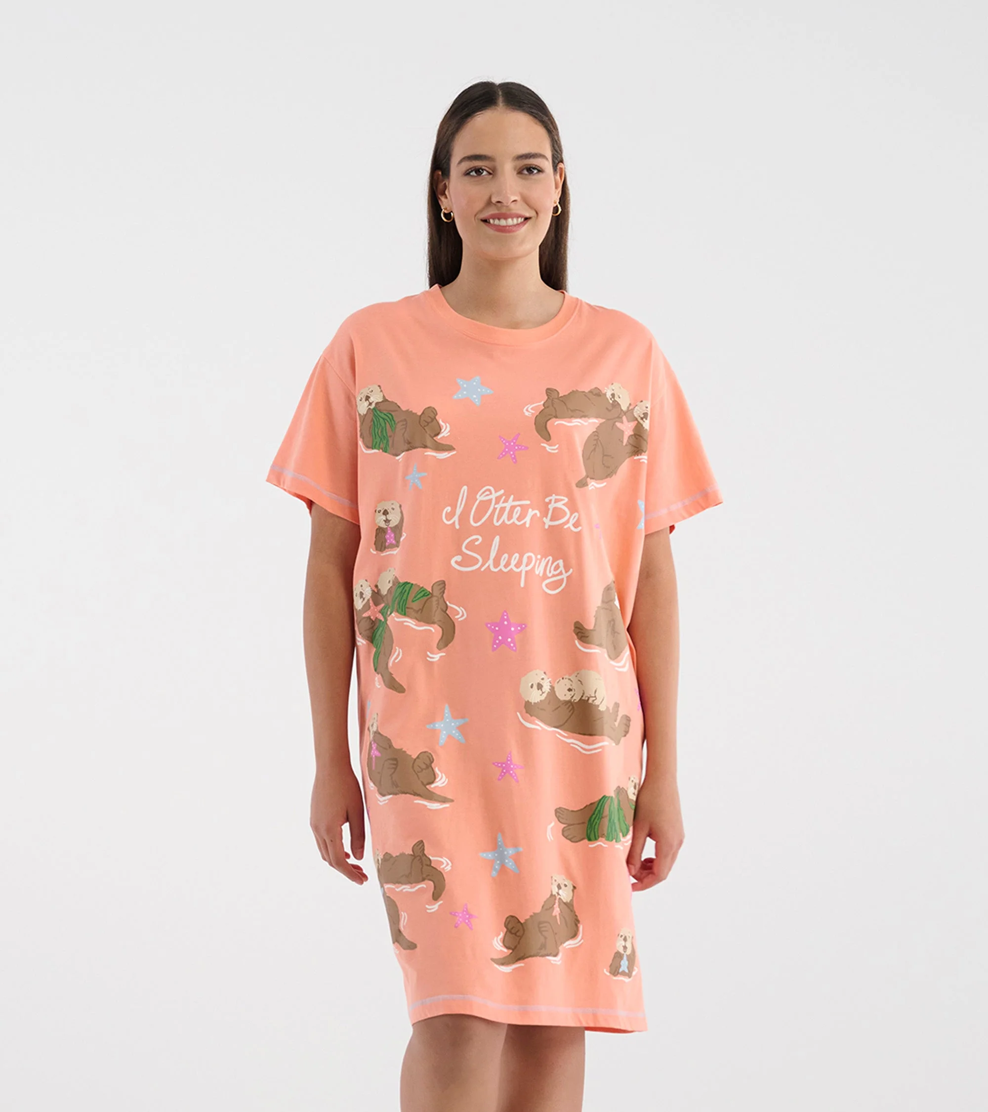Women's Otter Be Sleeping Cotton Sleepshirt