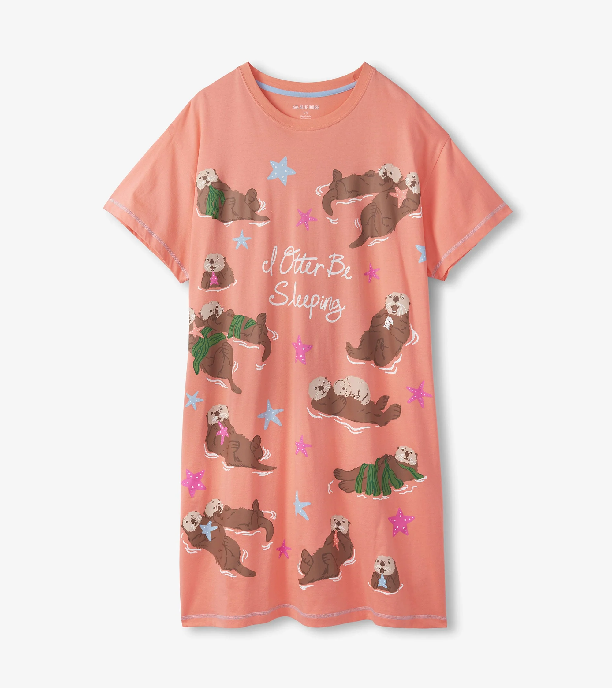 Women's Otter Be Sleeping Cotton Sleepshirt - Image 2