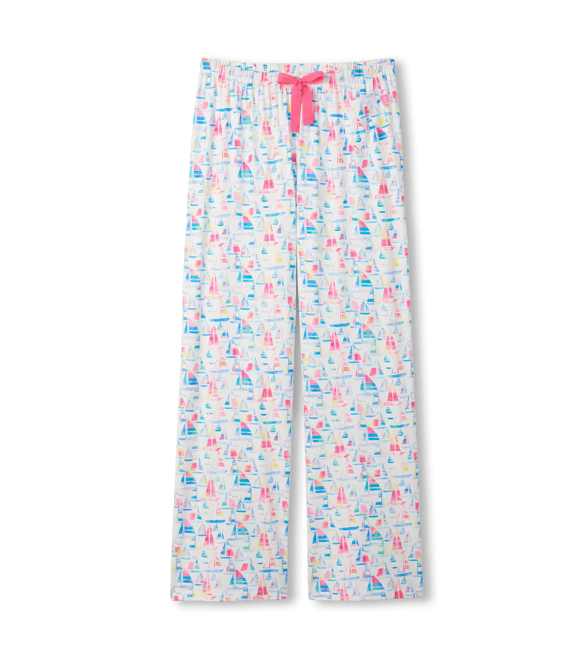 Women's Painted Sailboats Polyknit Pajama Pants - Image 2