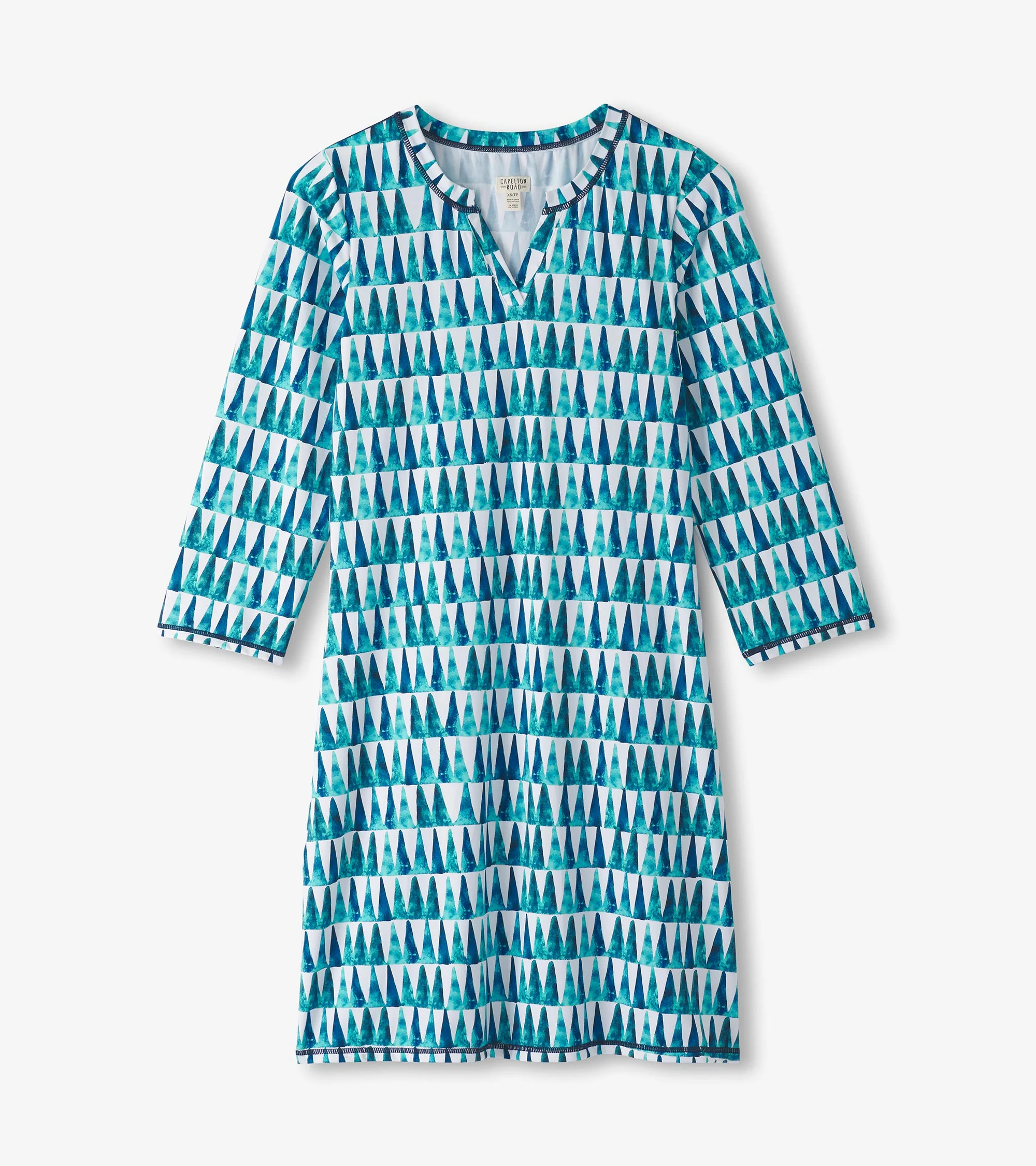 Women's Painted Triangles Notch Neck Dress - Image 2