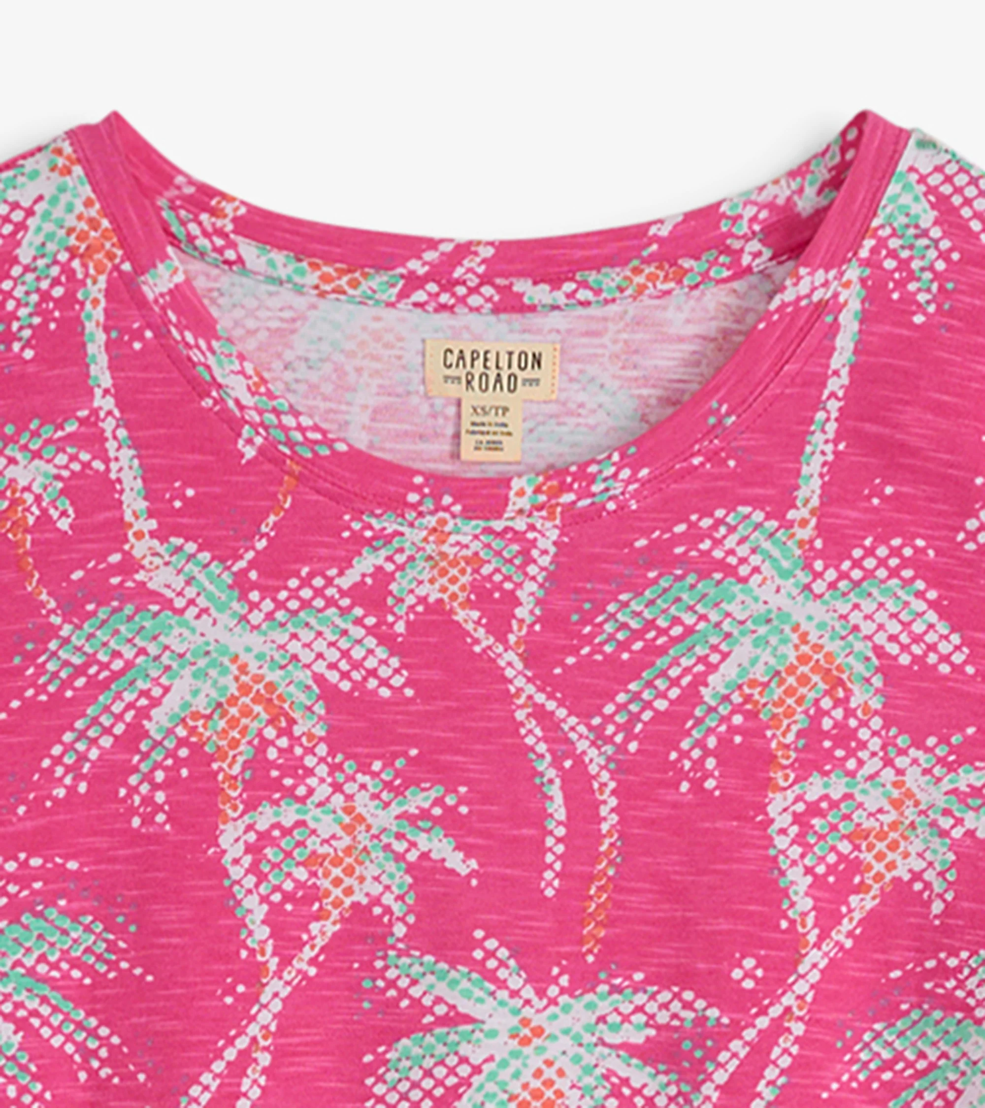 Women's Palm Trees Crew Neck T-Shirt Dress - Image 5