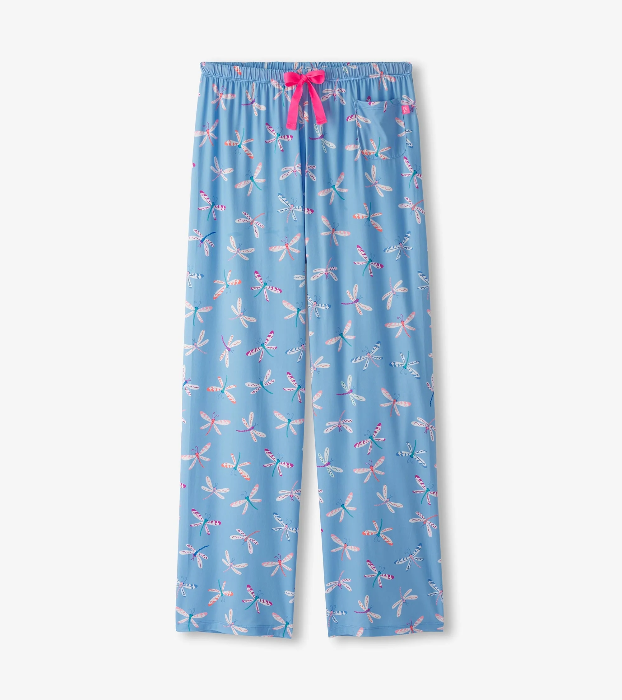Women's Patterned Dragonflies Polyknit Pajama Pants - Image 2
