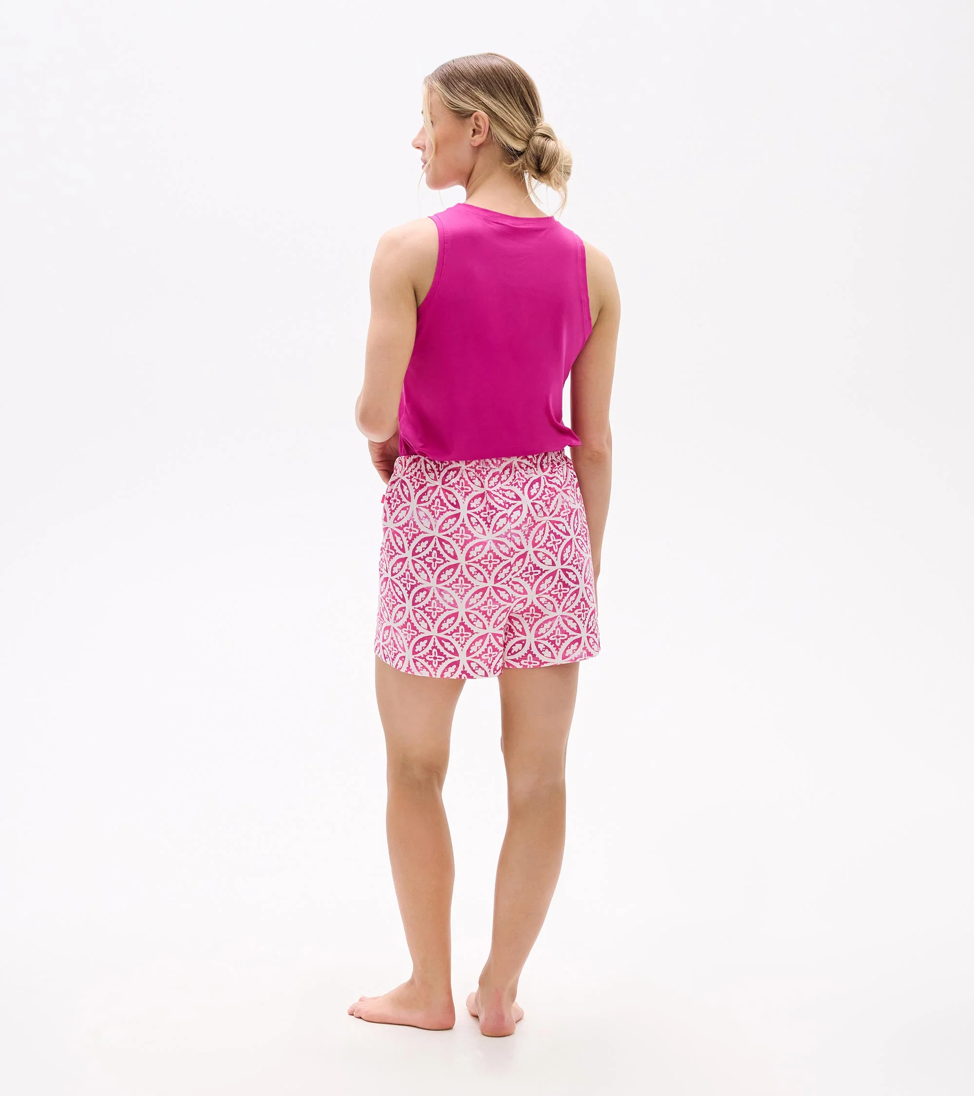 Women's Pink Lotus Polyknit Pajama Shorts - Image 4