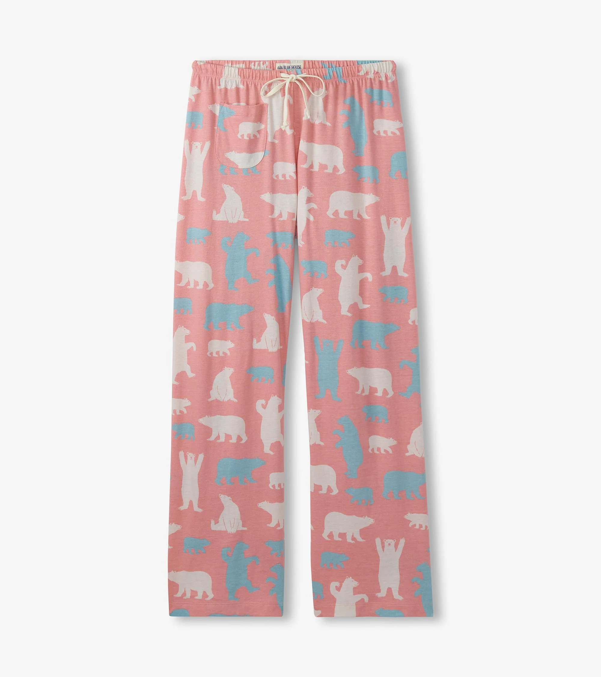 Women's Pink Polar Bears Cotton Pajama Pants - Image 2