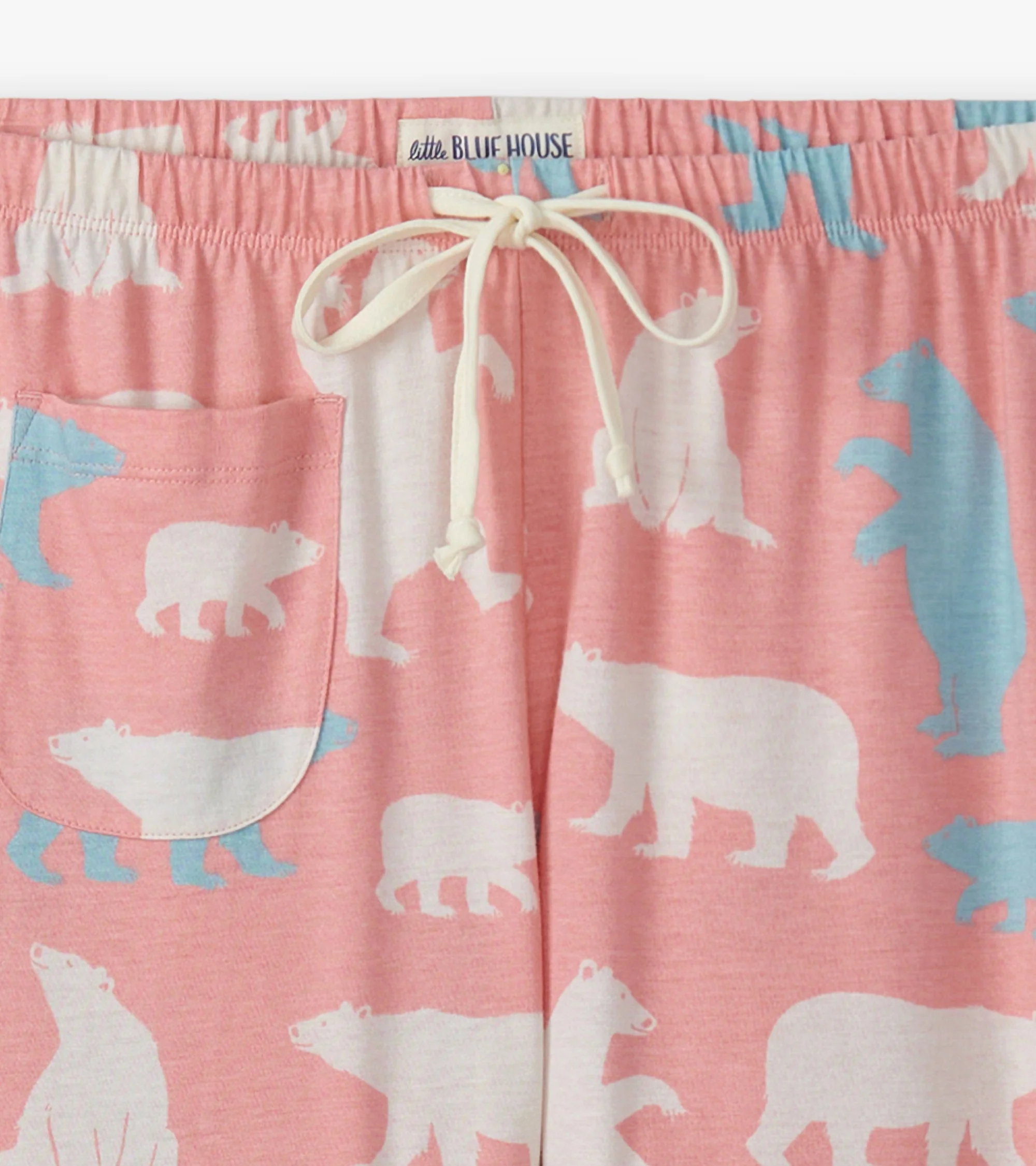 Women's Pink Polar Bears Cotton Pajama Pants - Image 5