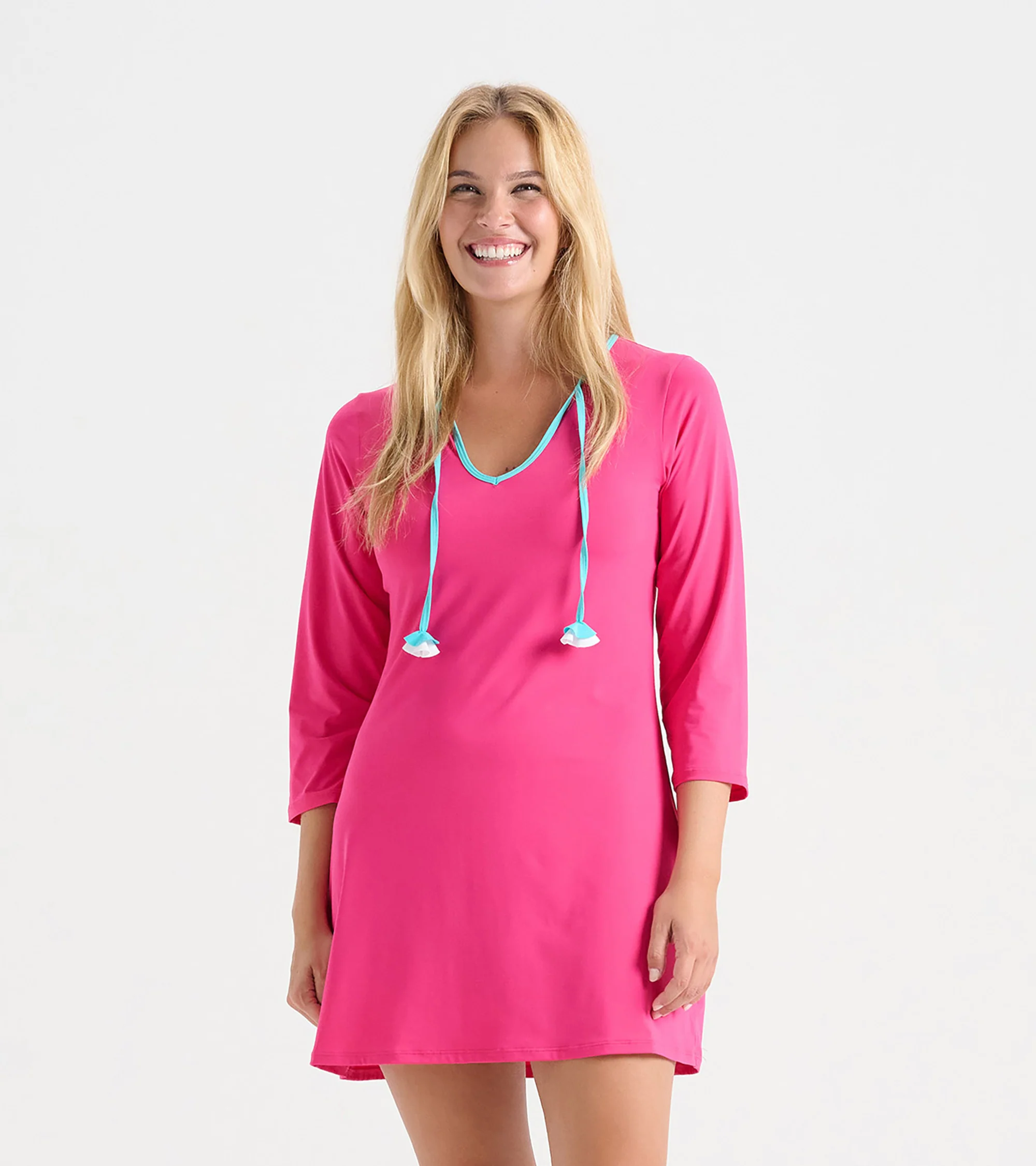 Women's Raspberry Sorbet Seaside Beach Dress - Image 3