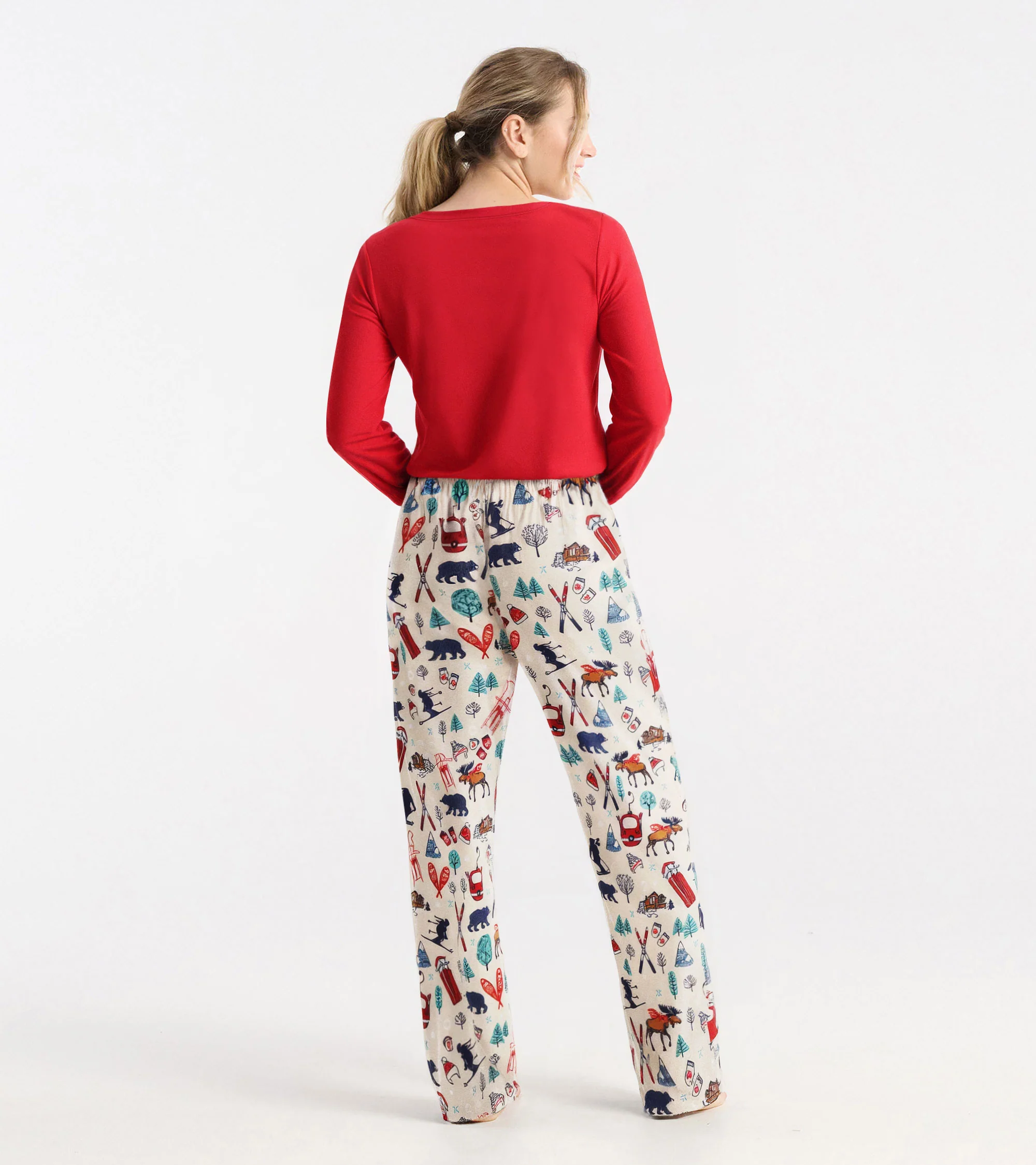 Women's Red Long Sleeve T-Shirt - Image 4
