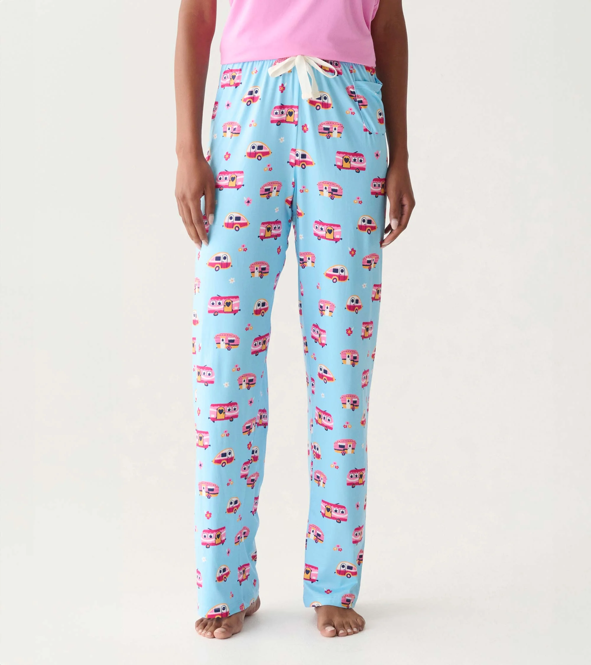 Women's Retro Campers Polyknit Pajama Pants