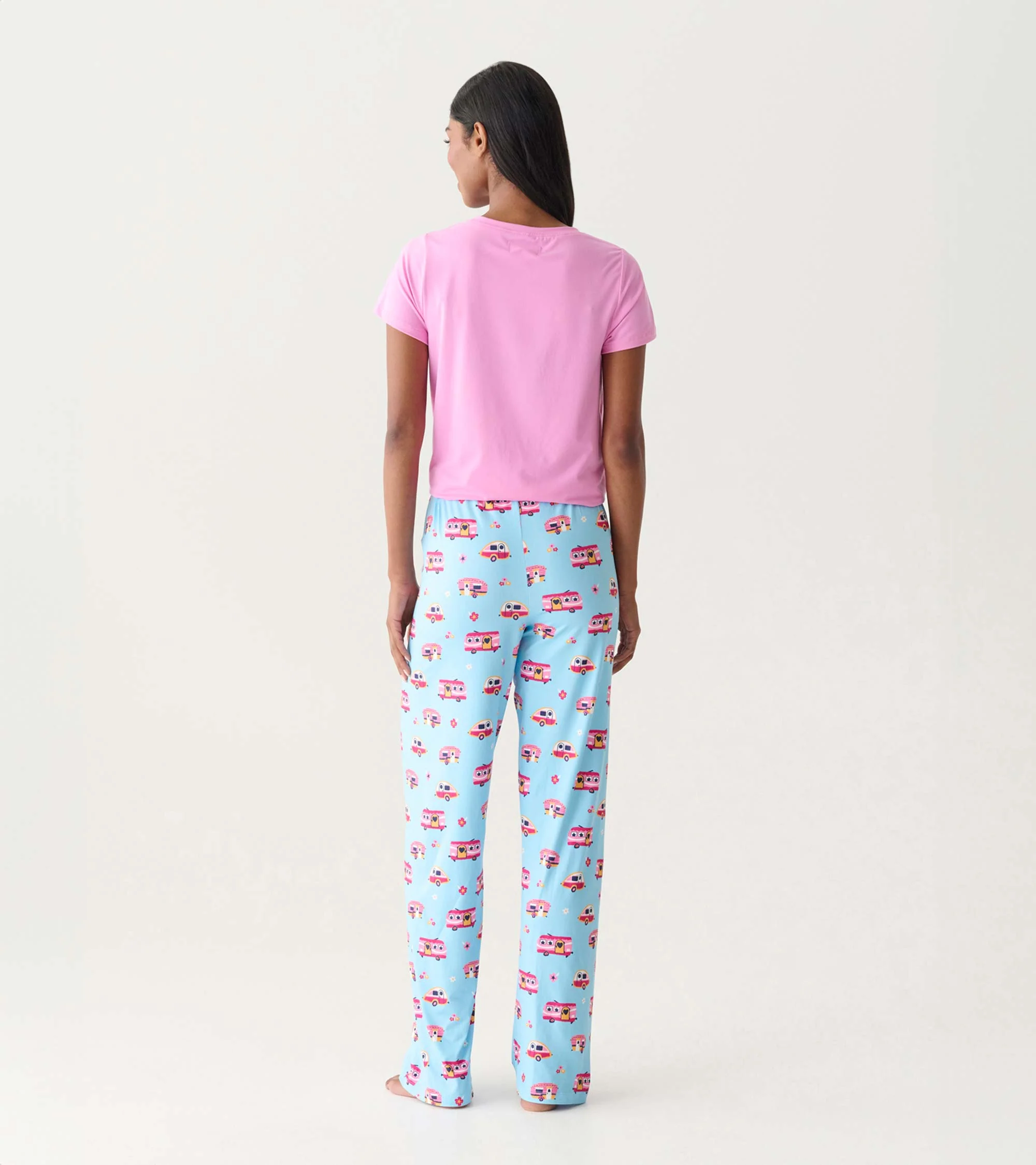 Women's Retro Campers Polyknit Pajama Pants - Image 4