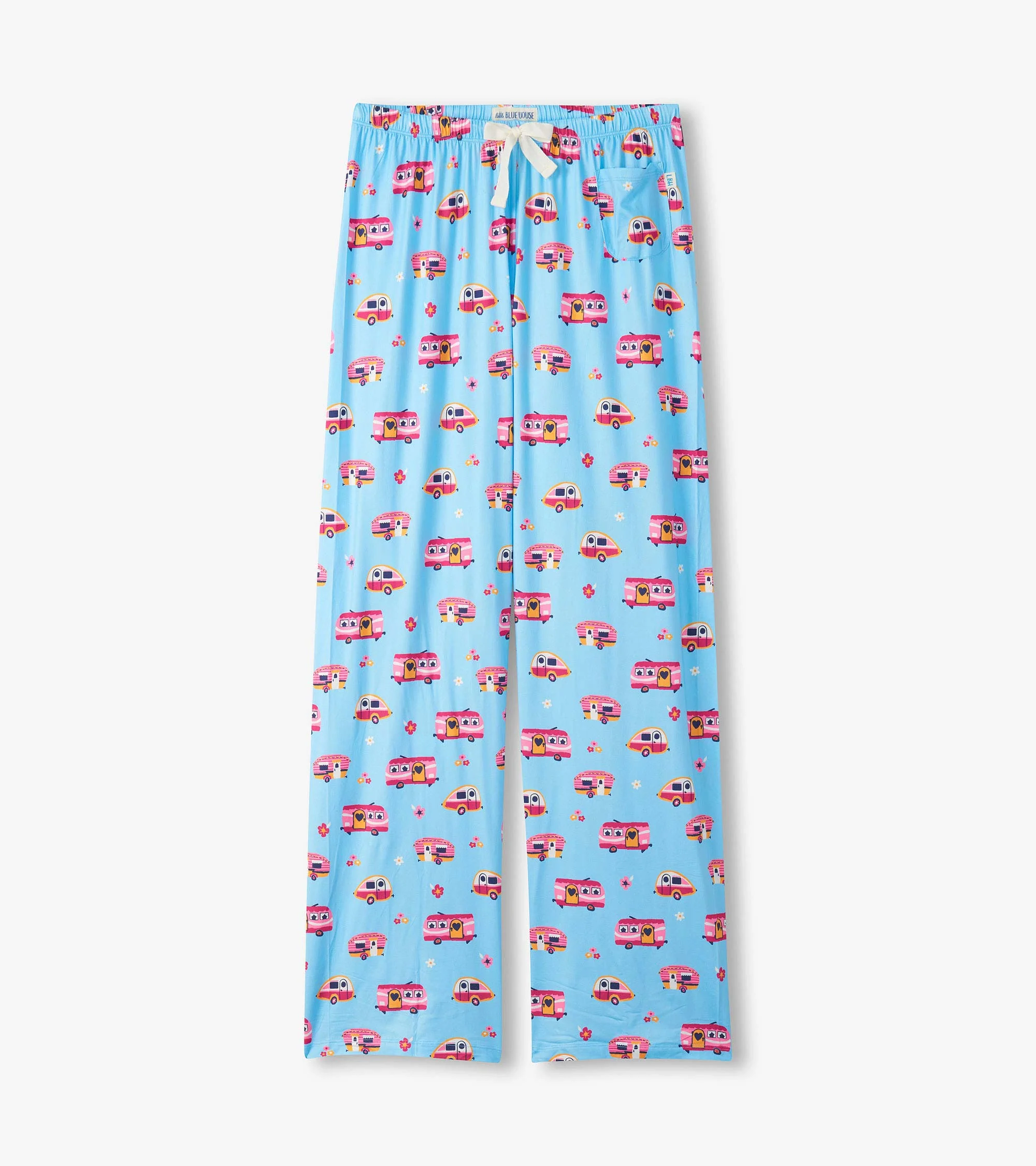 Women's Retro Campers Polyknit Pajama Pants - Image 5