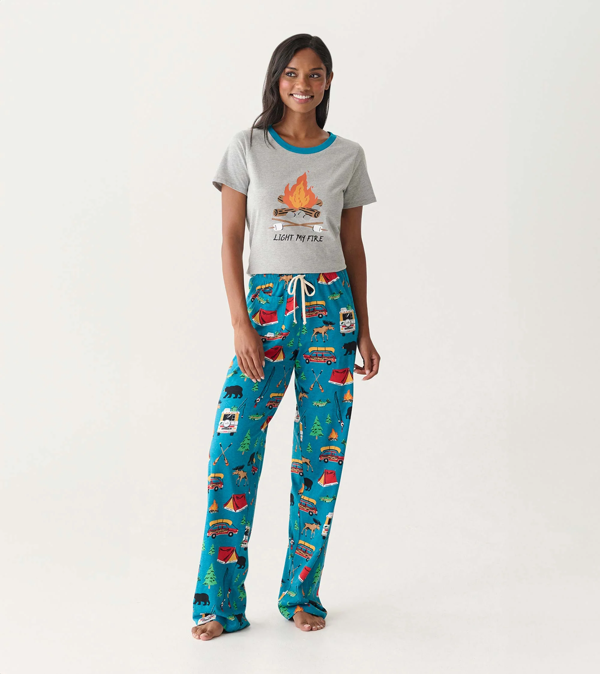 Women's Retro Camping Cotton Pajama Pants - Image 3