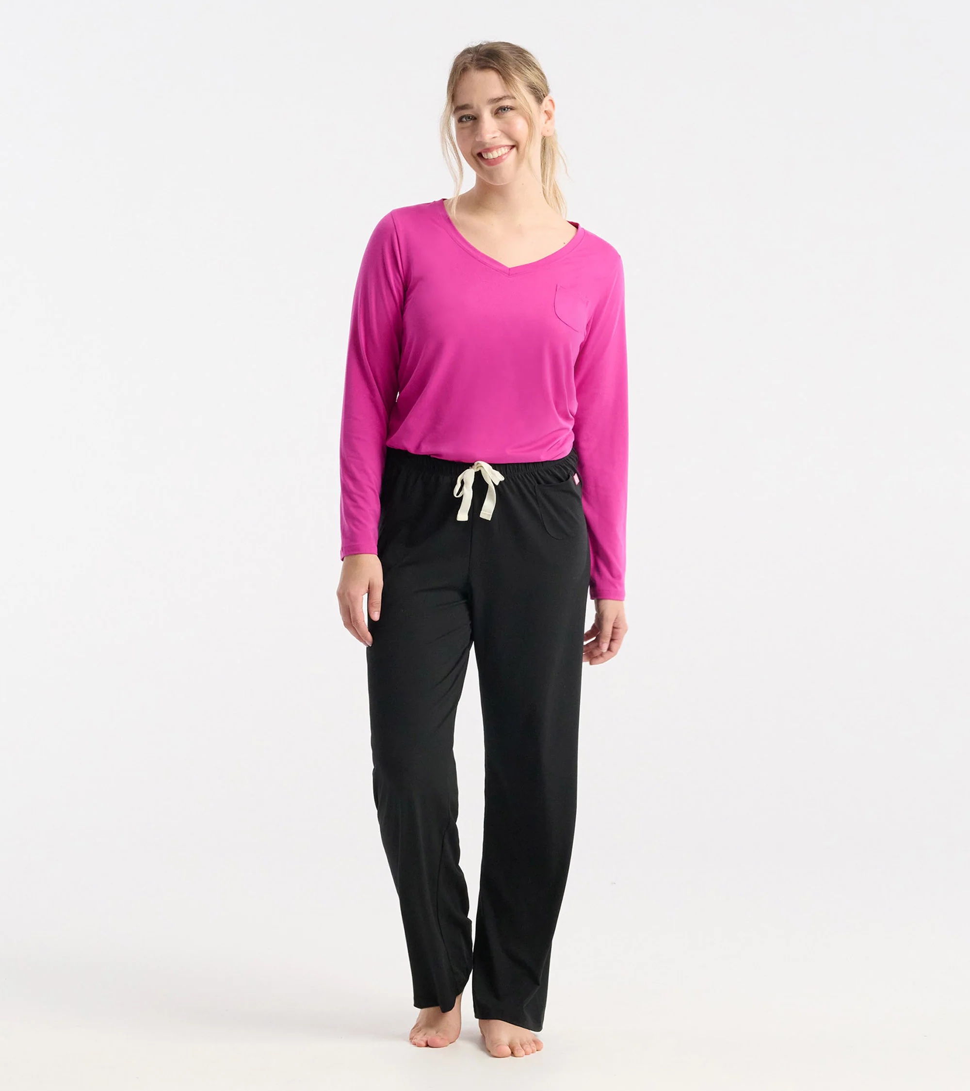 Women's Rose Violet Polyknit Long Sleeve T-Shirt - Image 3