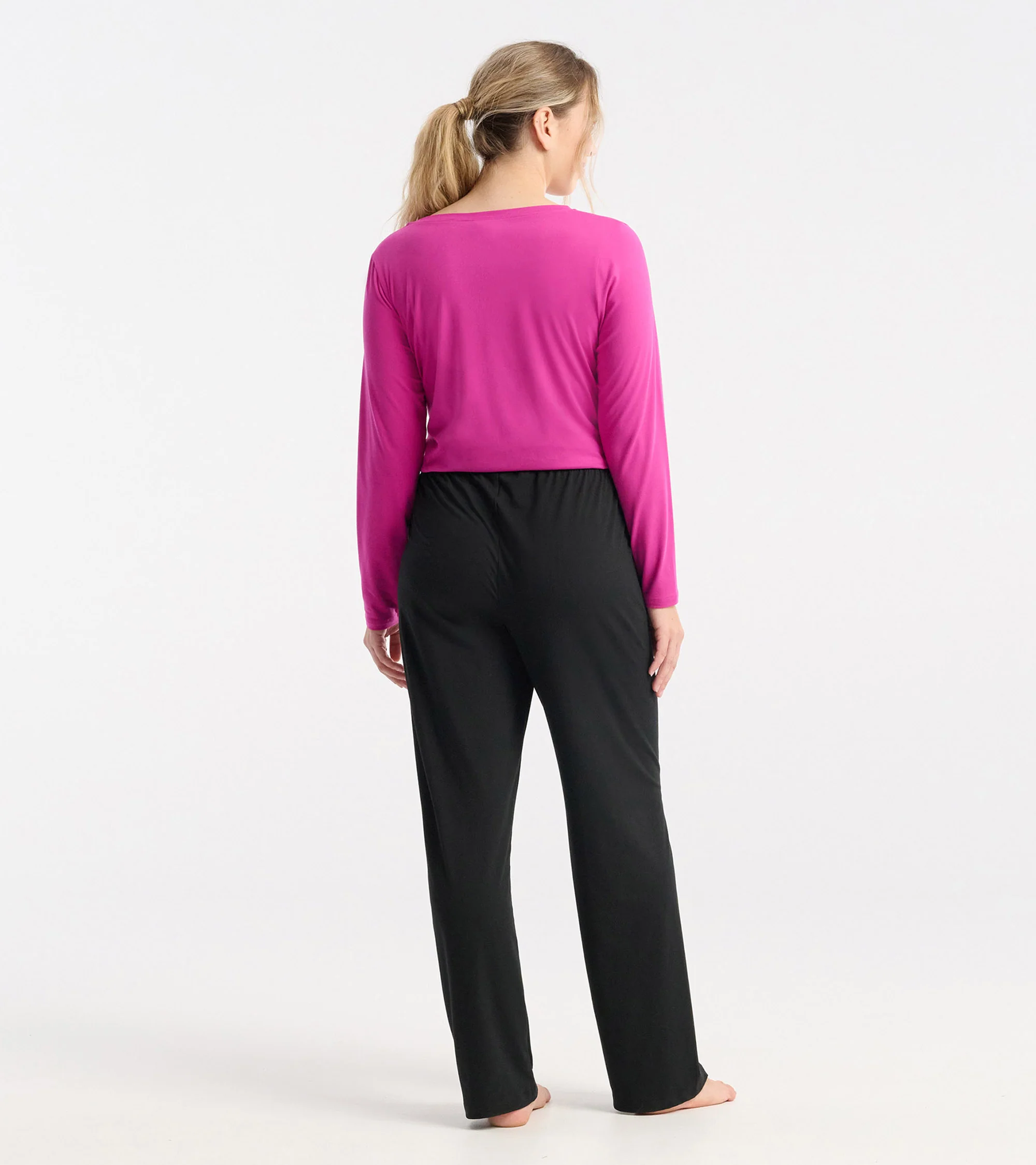 Women's Rose Violet Polyknit Long Sleeve T-Shirt - Image 4
