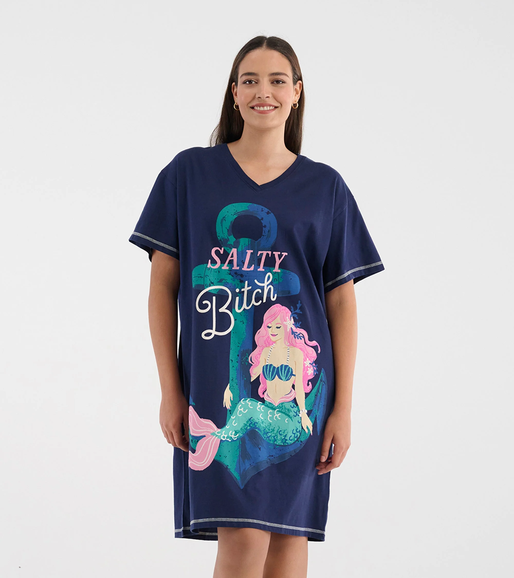 Women's Salty Bitch Cotton Sleepshirt