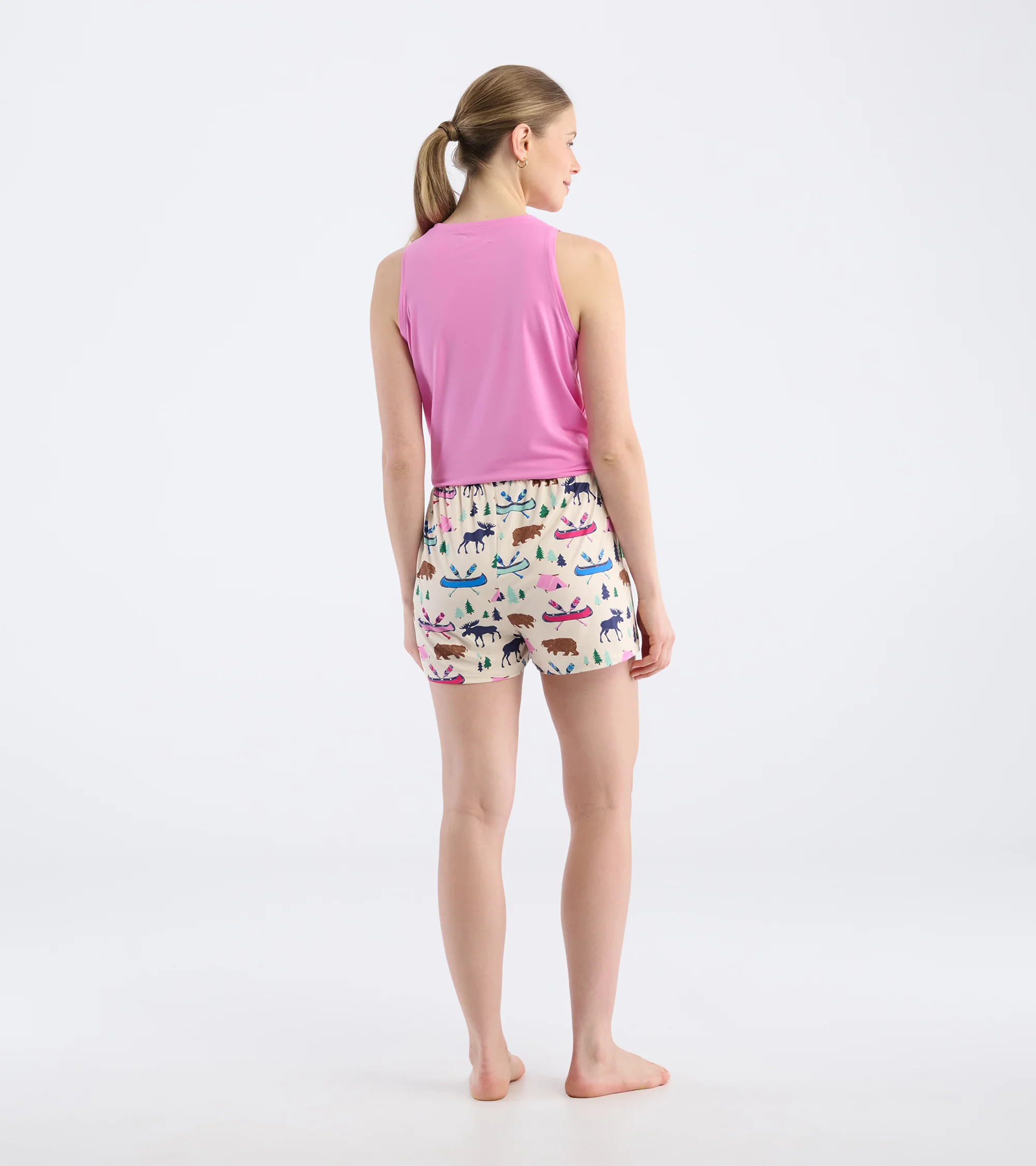 Women's Sketch Country Polyknit Pajama Shorts - Image 4