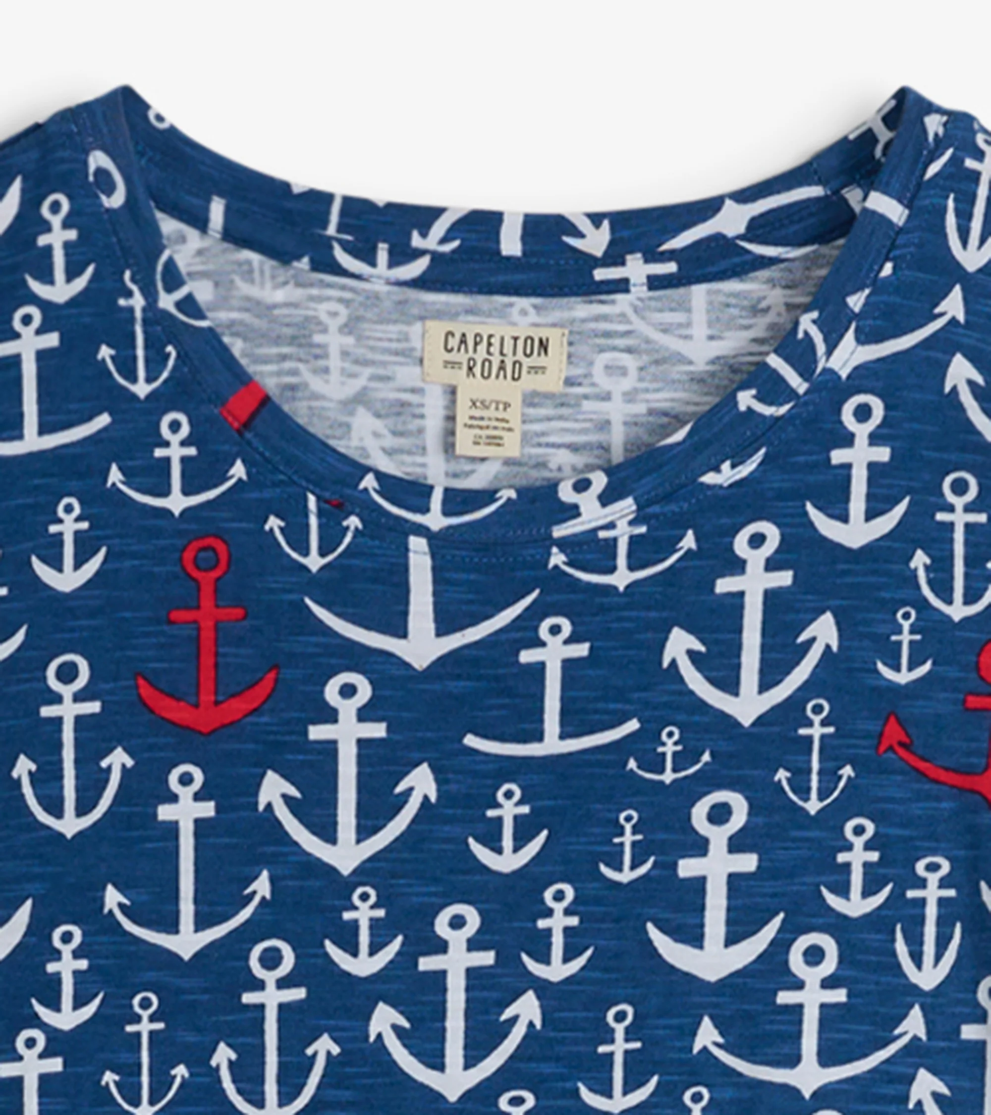 Women's Stacked Anchors Crew Neck T-Shirt Dress - Image 5