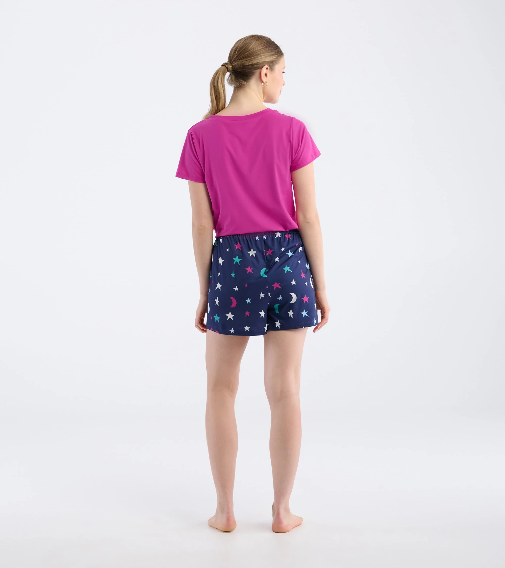 Women's Starry Night Polyknit Pajama Shorts - Image 4