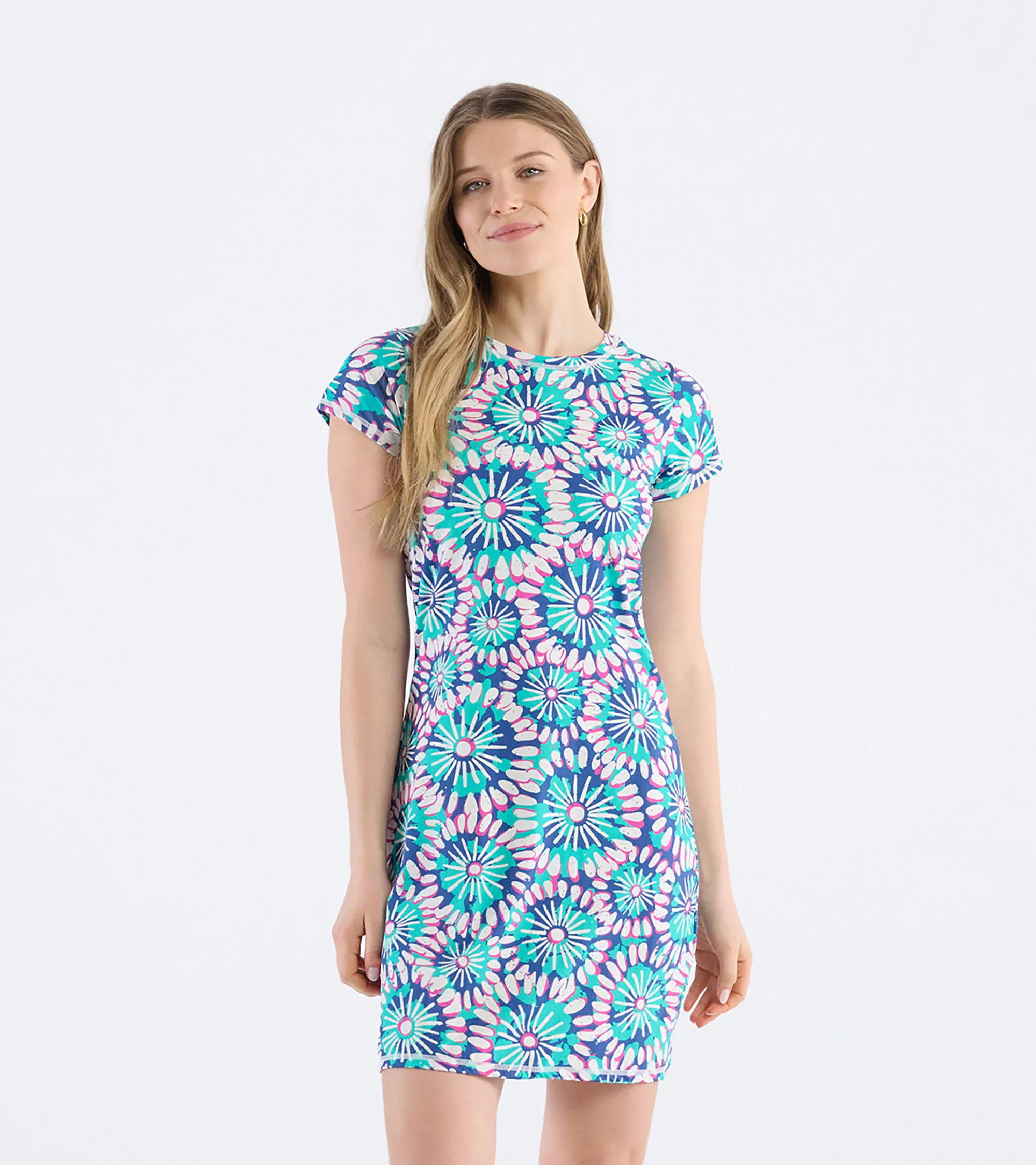 Women's Sundial Mandala T-Shirt Dress - Image 3