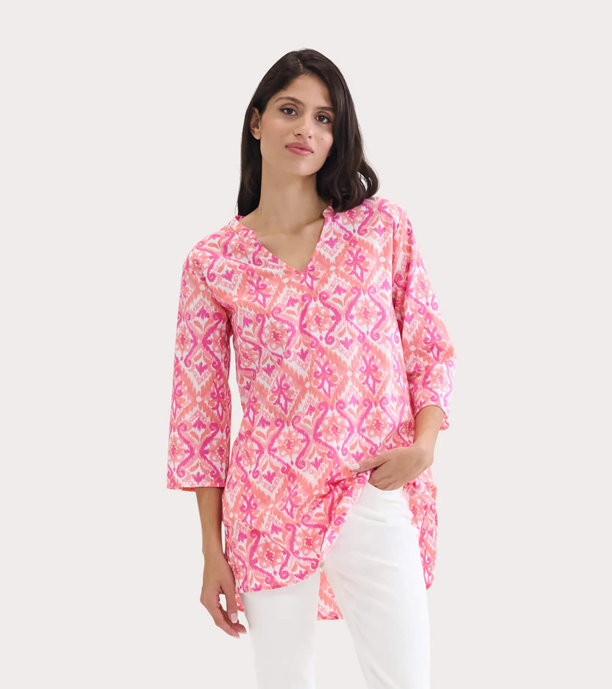 Women's Sunset Ikat Delray Beach Tunic - Image 3