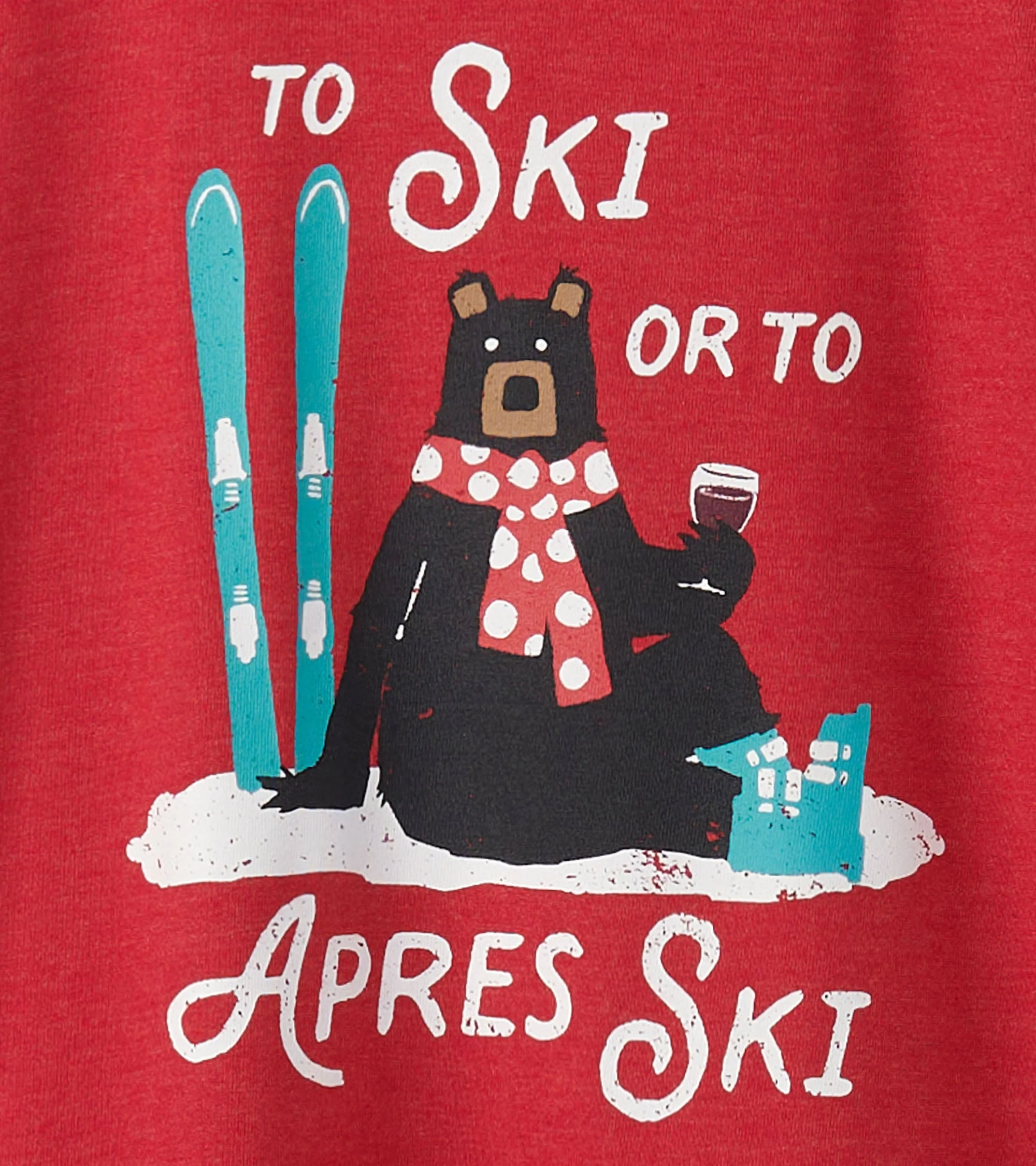 Women's To Ski Or To Apres Ski Pajama Tee - Image 5