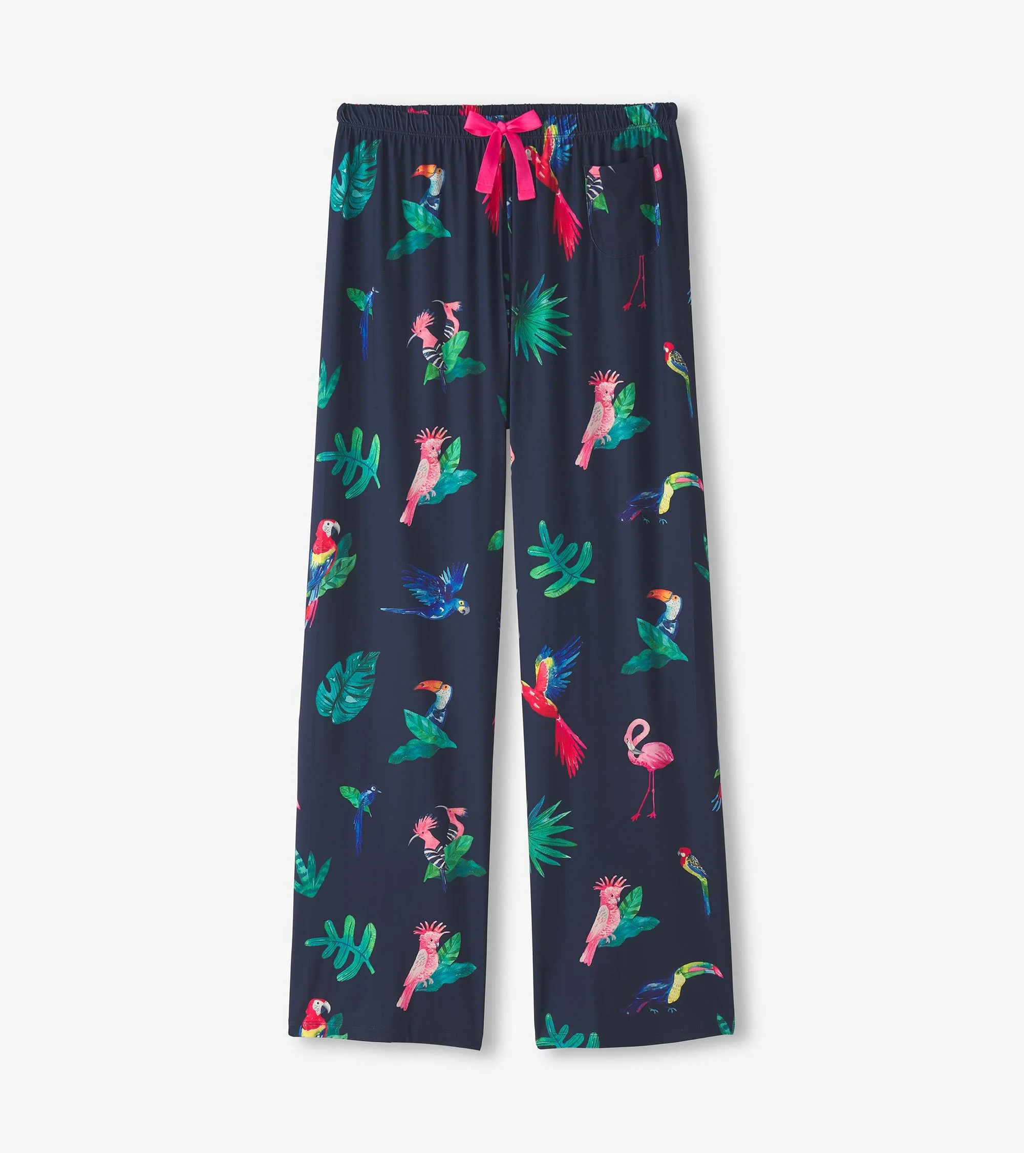 Women's Tropical Birds Polyknit Pajama Pants - Image 2