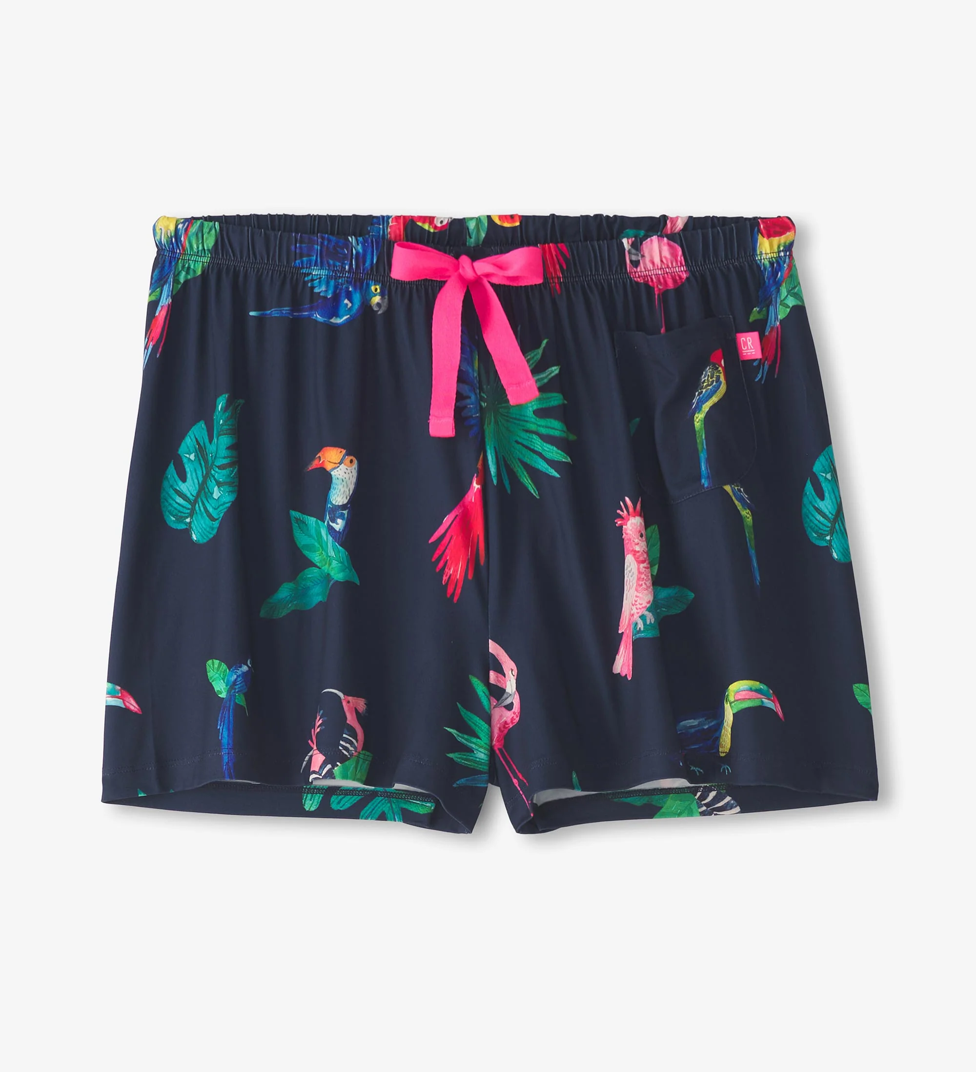 Women's Tropical Birds Polyknit Pajama Shorts - Image 2
