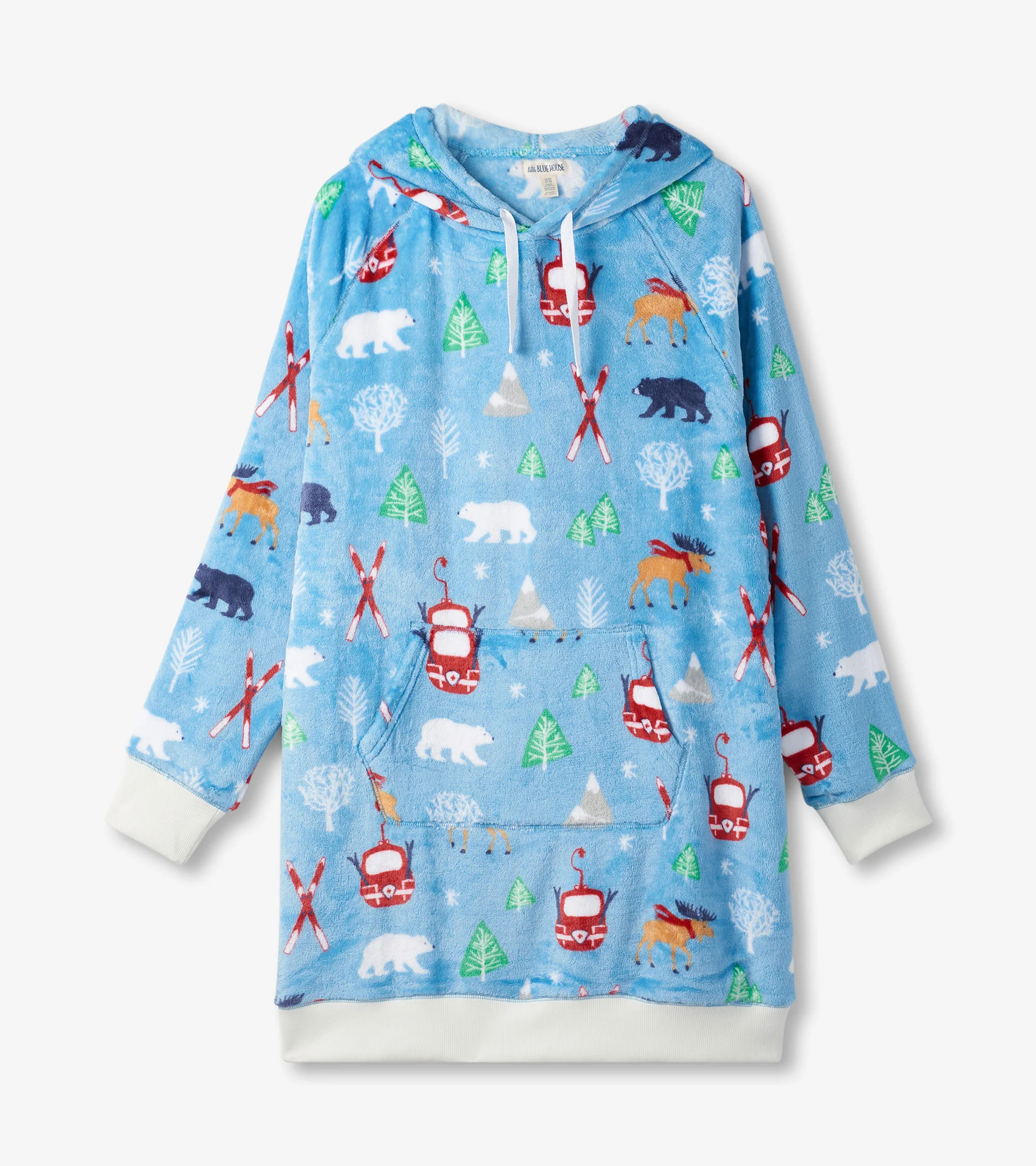 Women's Vintage Ski Oversized Fleece Hoodie - Image 2