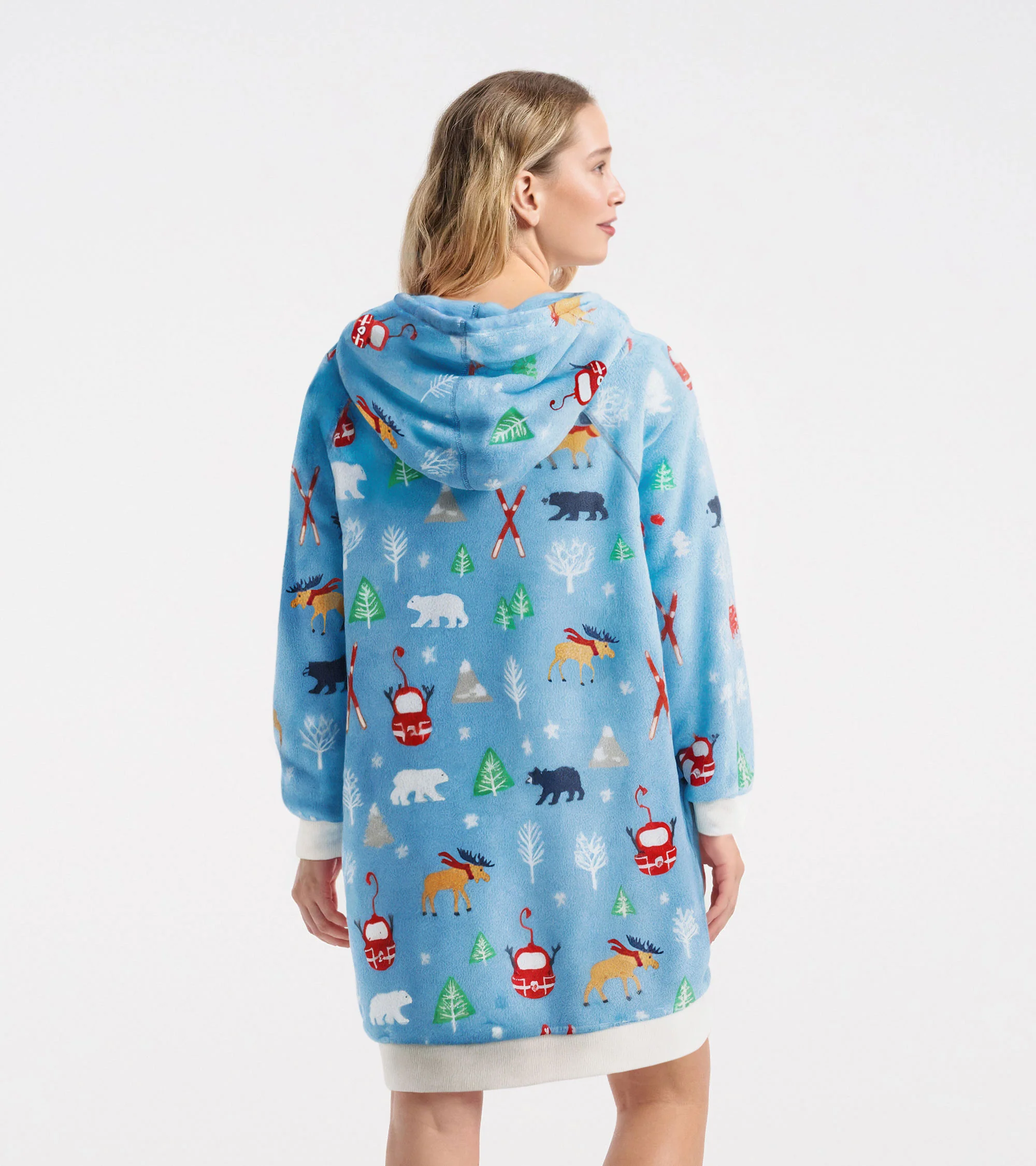 Women's Vintage Ski Oversized Fleece Hoodie - Image 3