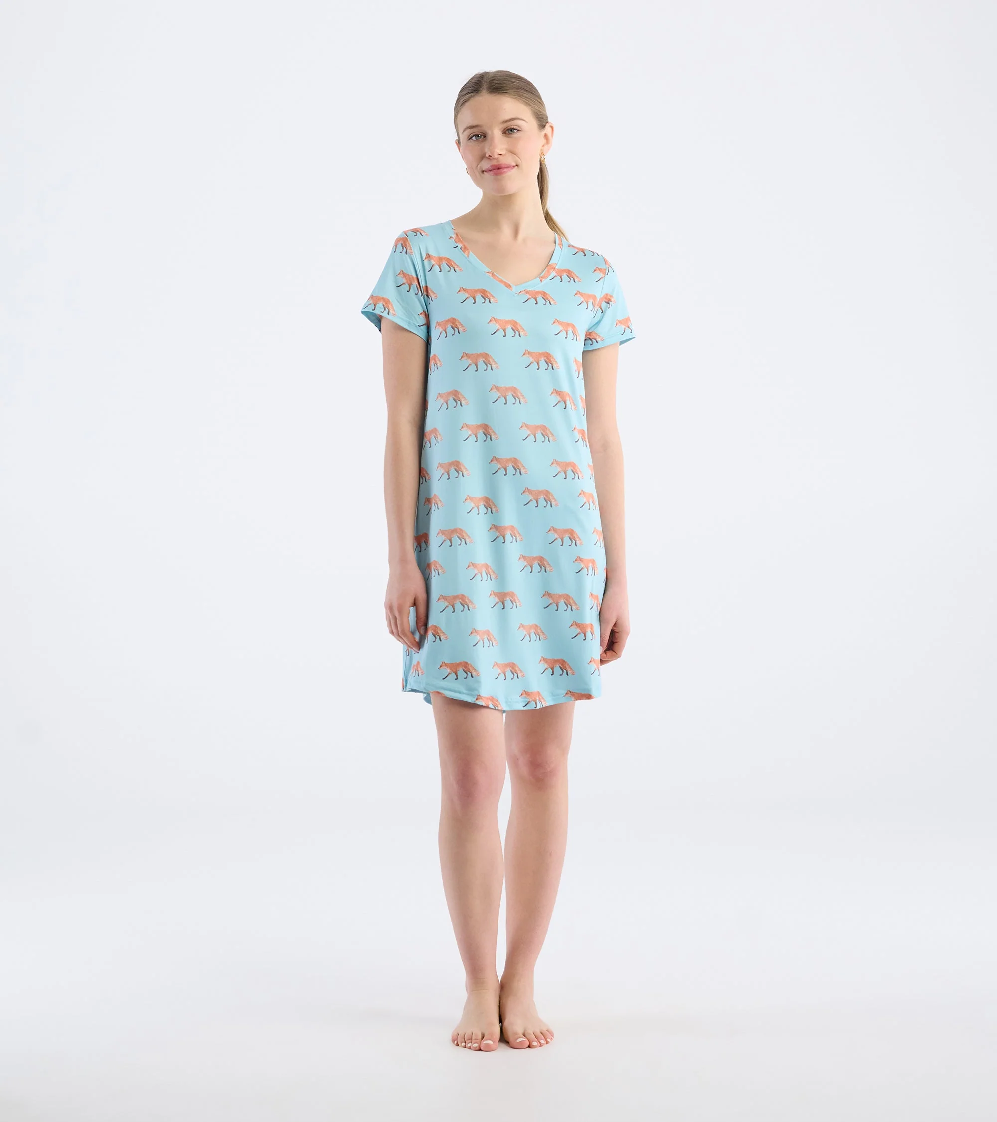 Women's Watercolour Foxes Nightdress