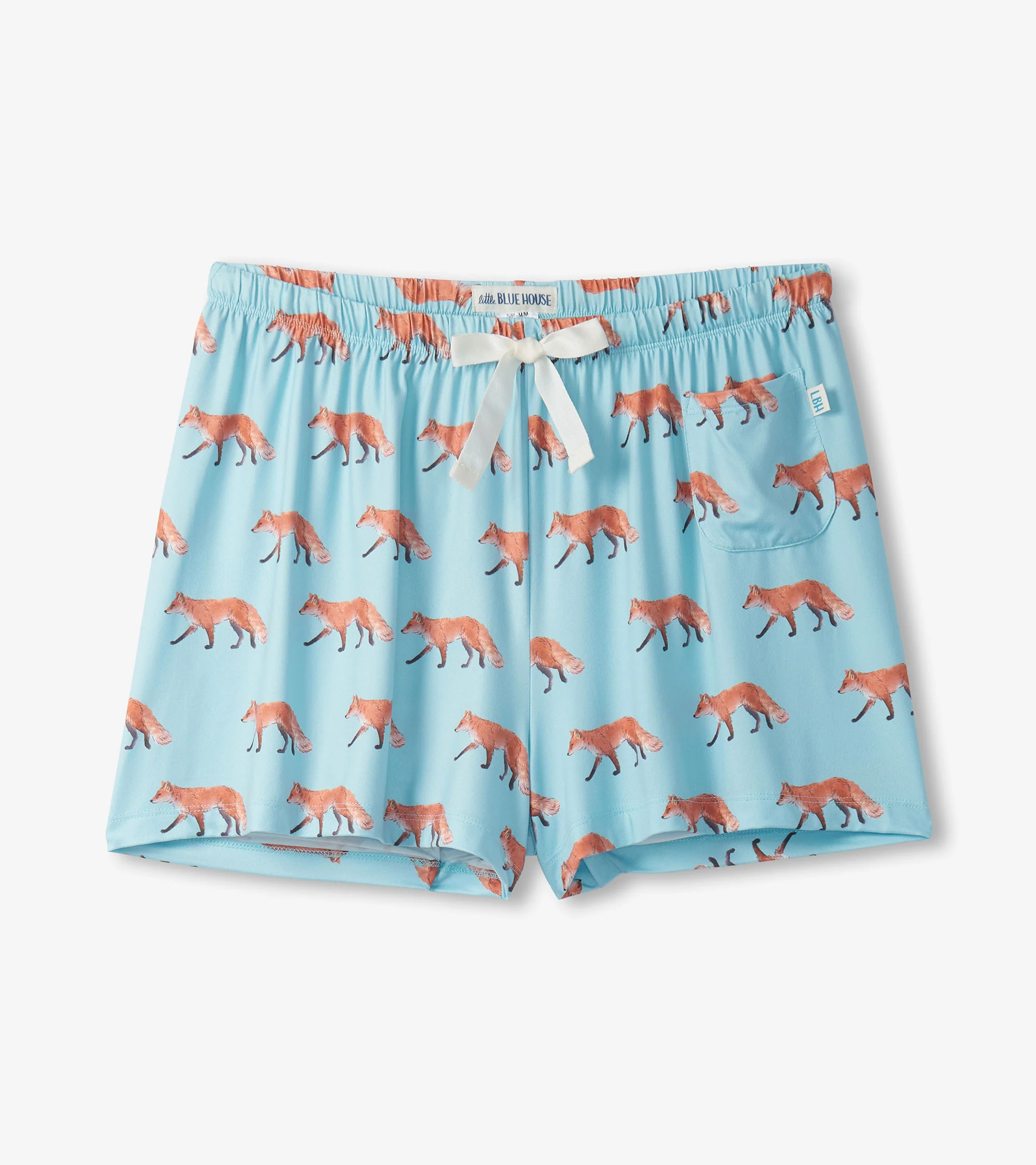 Women's Watercolour Foxes Polyknit Pajama Shorts - Image 5