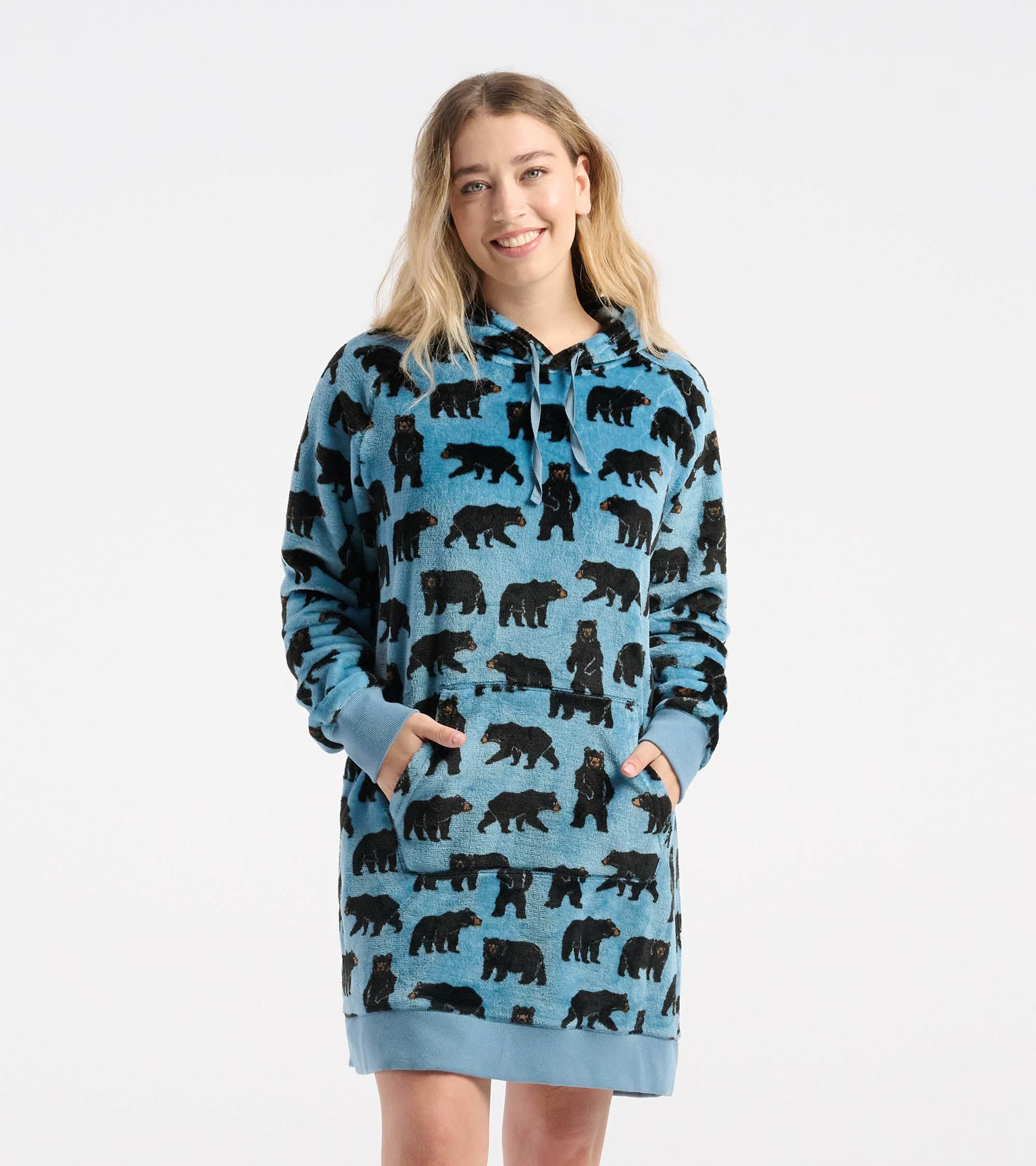 Women's Wild Bears Oversized Fleece Hoodie - Image 3
