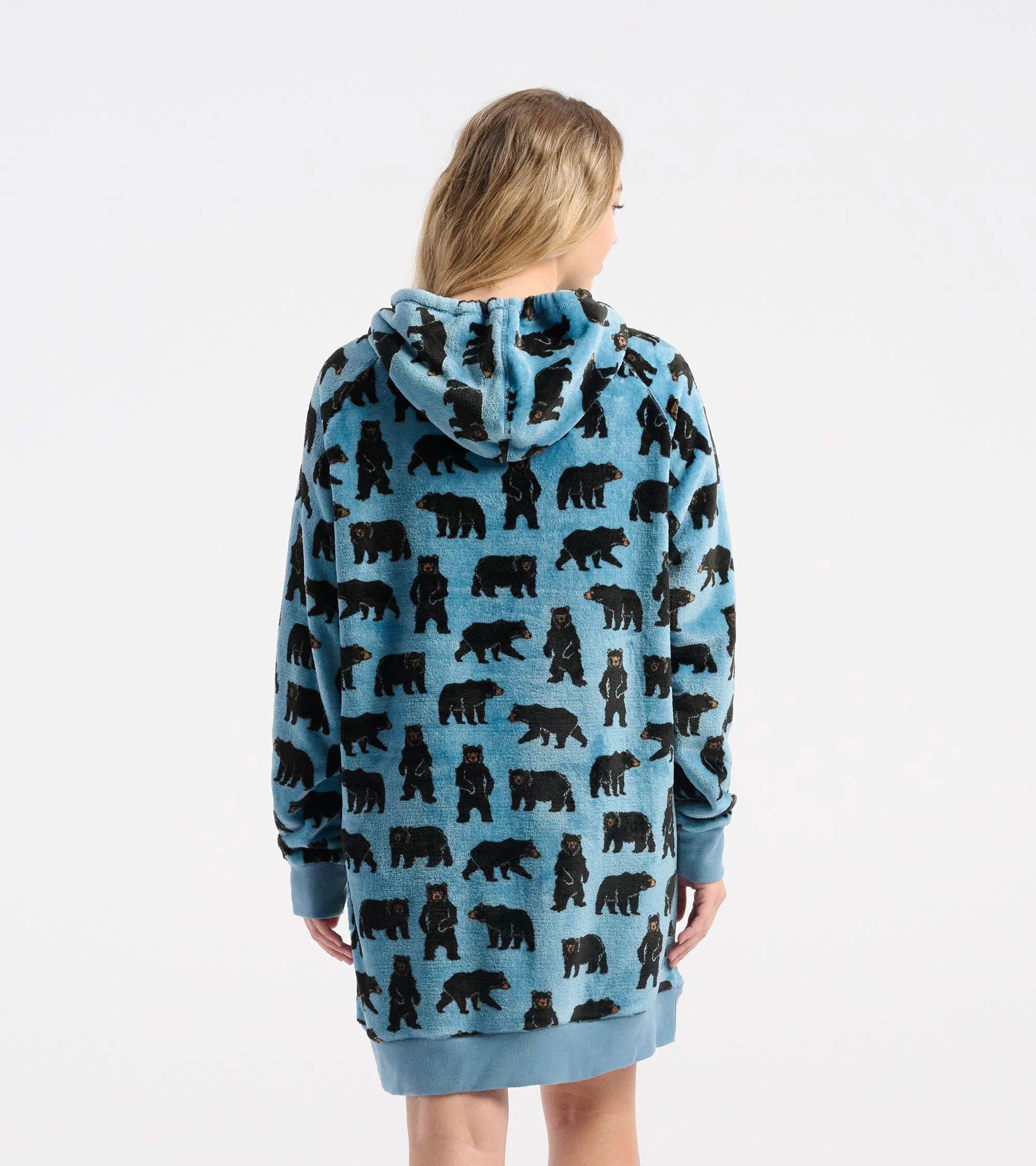 Women's Wild Bears Oversized Fleece Hoodie - Image 4