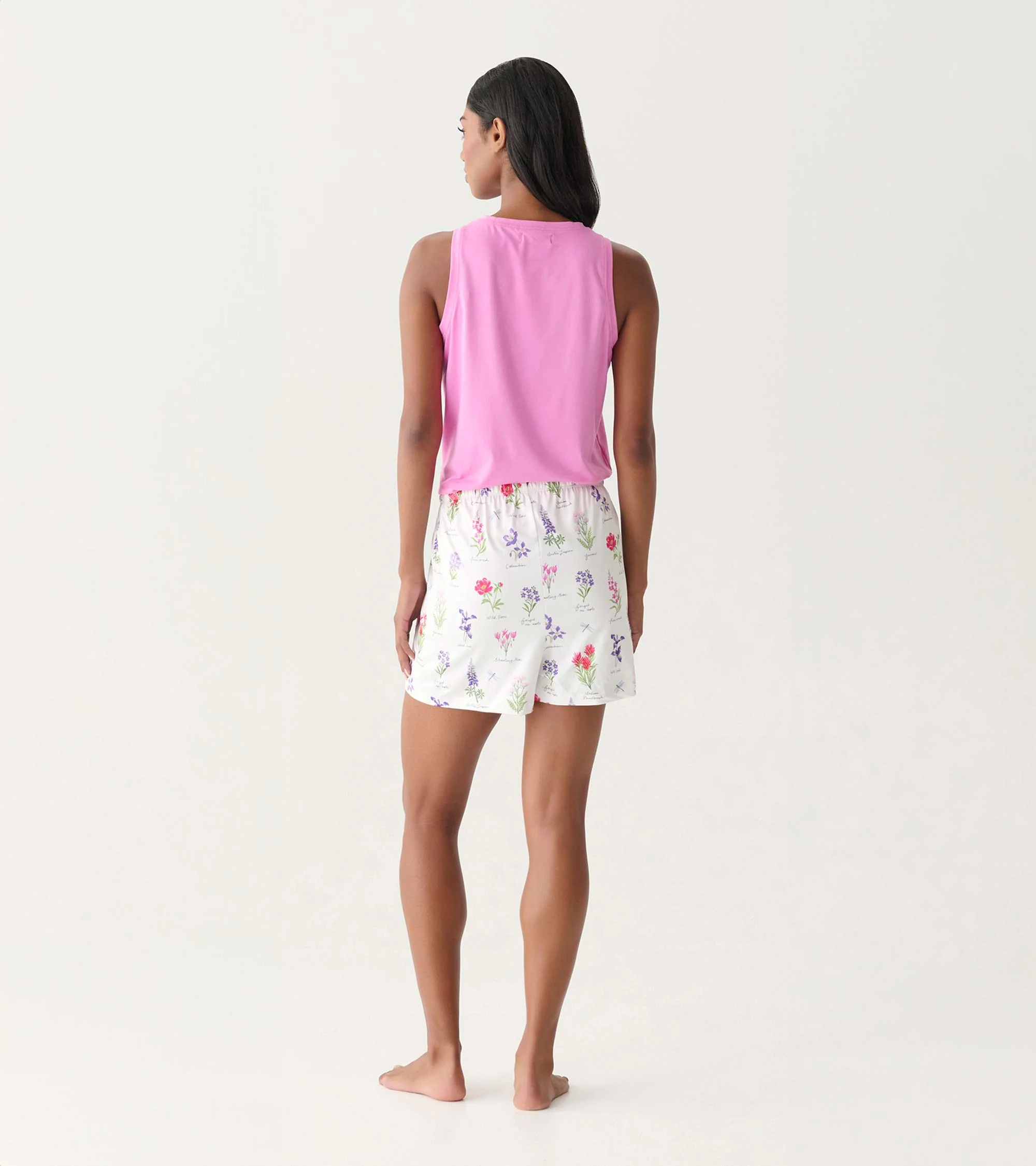 Women's Wild Flowers Polyknit Pajama Shorts - Image 4